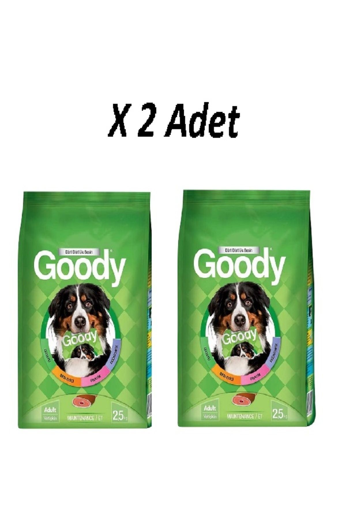 Goody Yetişkin Etli Köpek Maması 2,5 Kg X 2 Adet