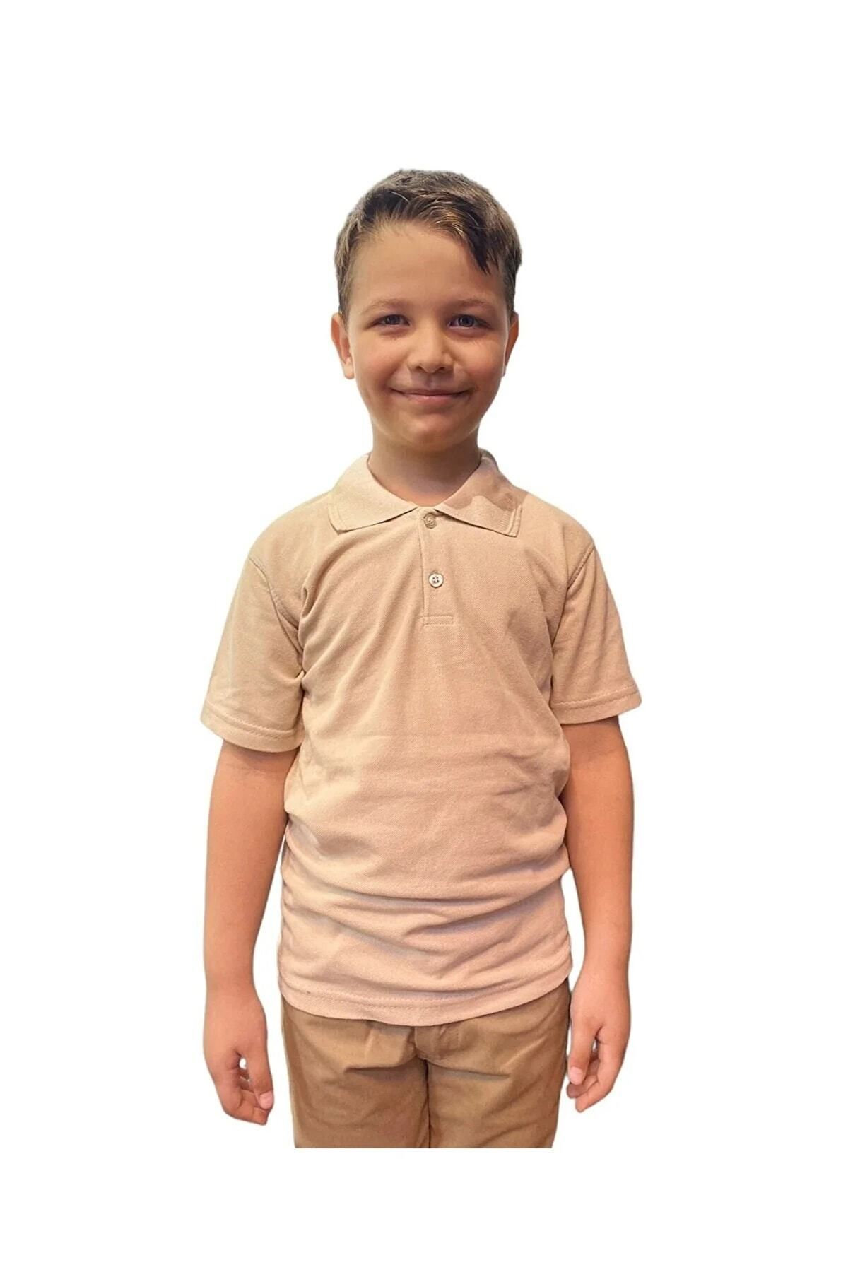 Nacar 23 Nisan Unısex Çocuk Polo Yaka Kısa Kol Okul T-shirt Gösteri Kıyafeti 0-24
