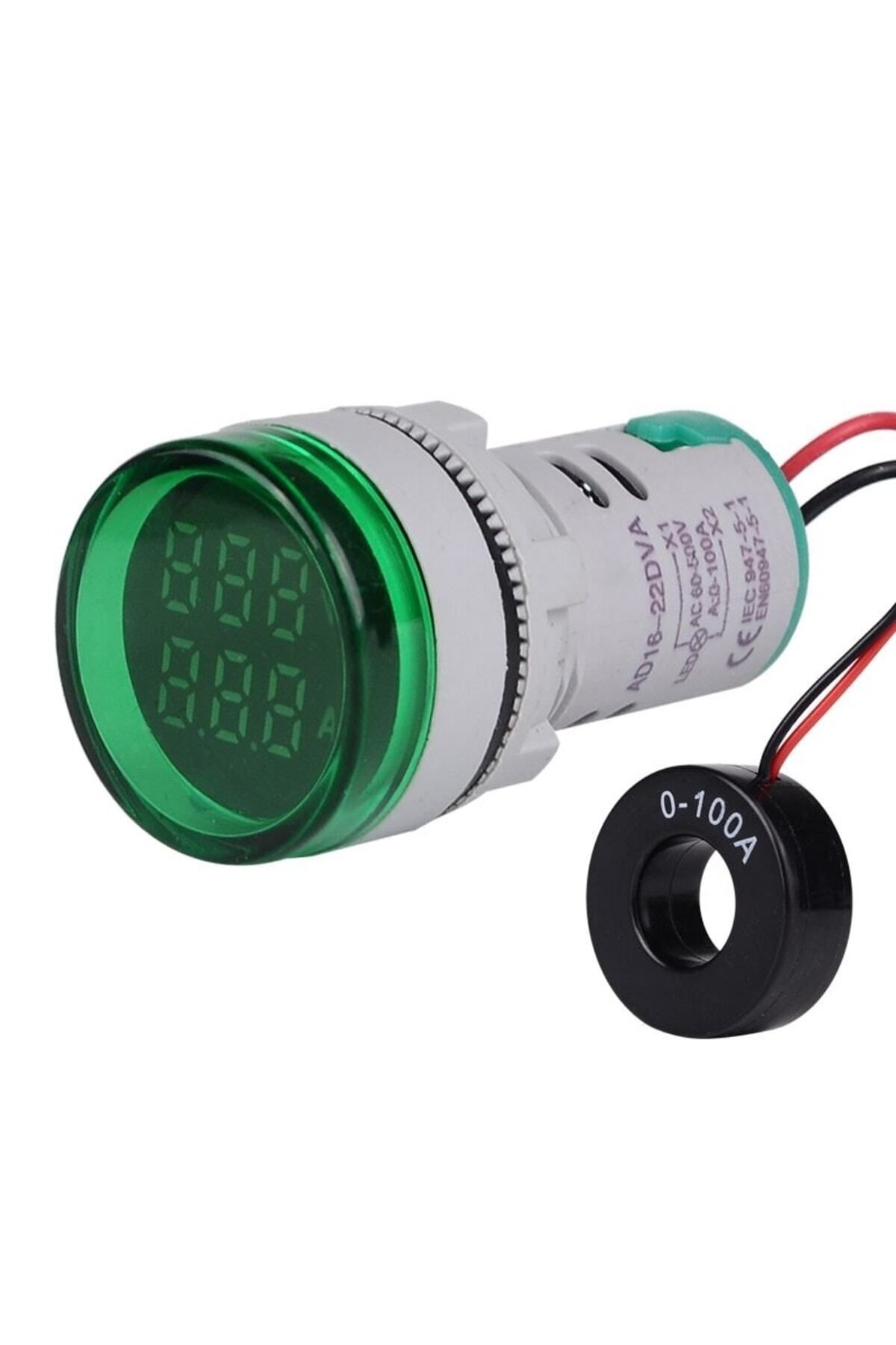 TIANYI Dijital Voltmetre - Ampermetre Ac 50-500v 0-100a - Yeşil