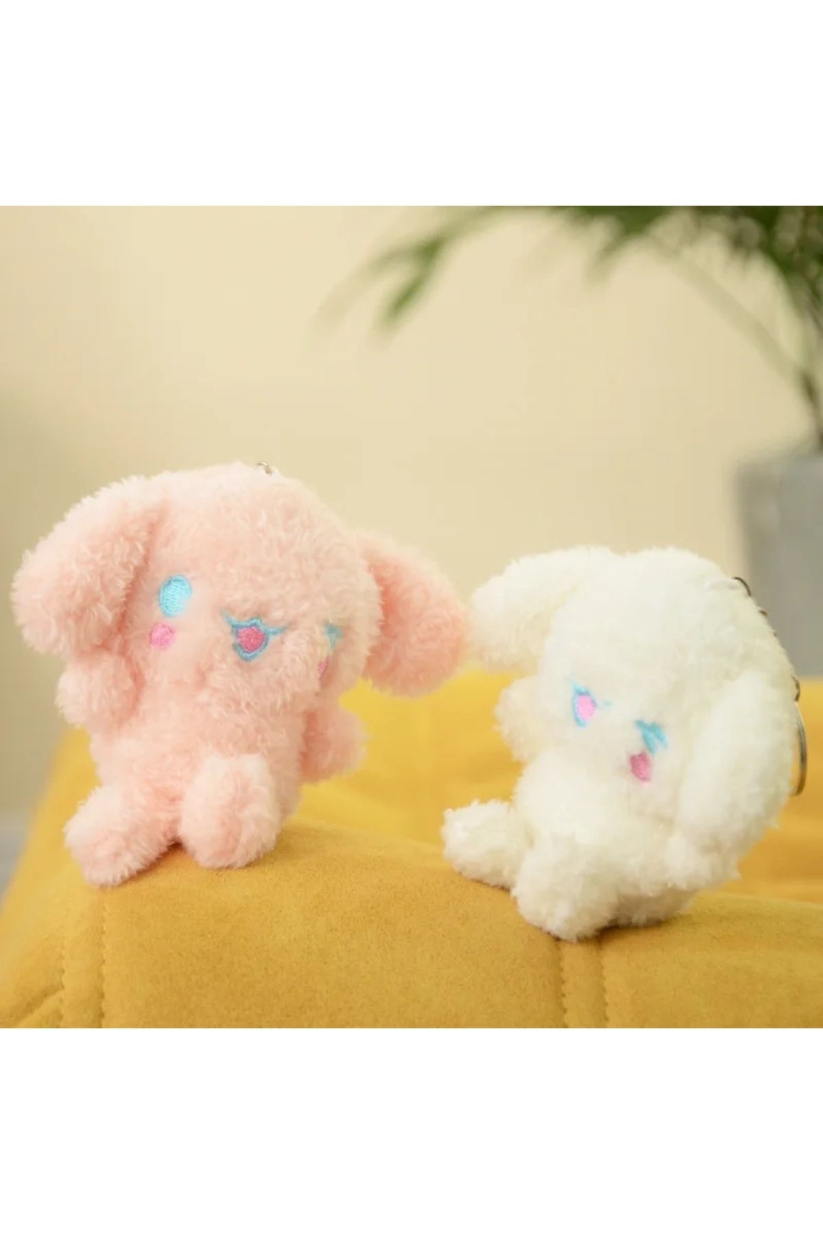 Meyra Accessories Cinnamorol japon Tavşan peluş anahtarlık oyuncak araba çanta süsü peluş