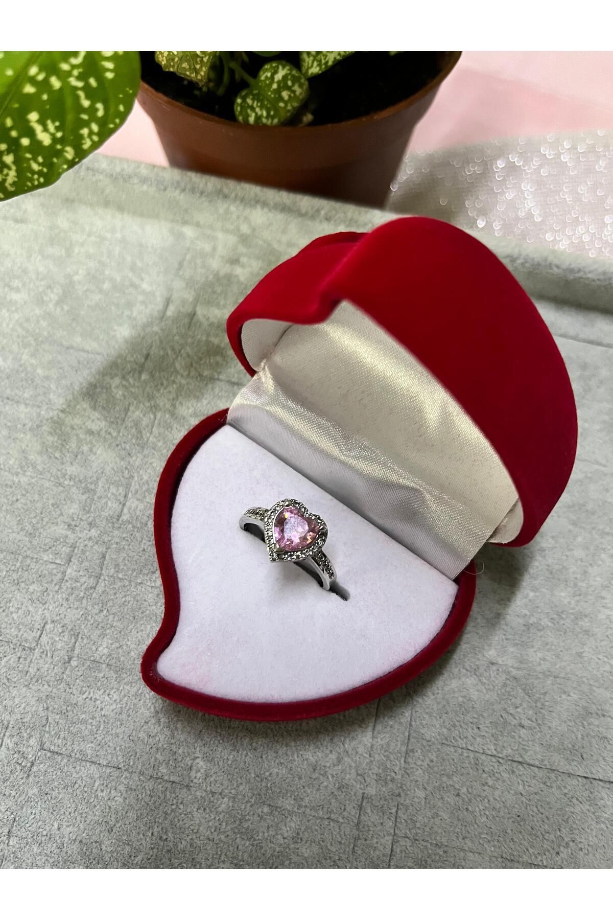 Sepetten Eve Kalpli Kutuda Kalpli ayarlanabilir ciddi ilişki yüzüğü hediye pandora`s yüzük sevgiliye hediye