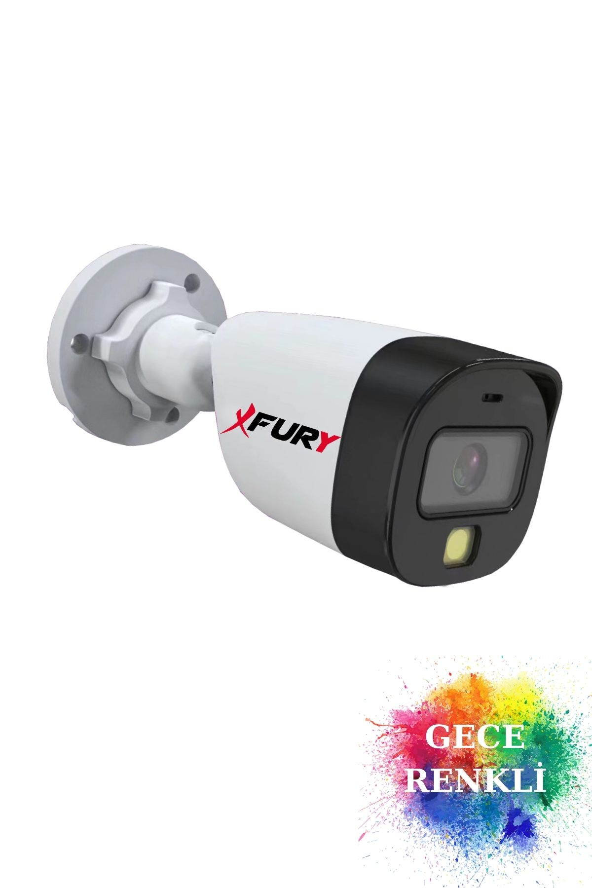 FURY Gece Renkli - 5mp Lens 1080p Full HD Ahd Güvenlik Kamerası Ultra Led Renkli Gece Görüş