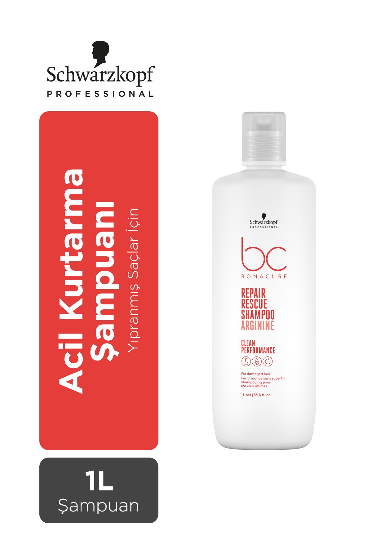 Bonacure BC Clean Acil Kurtarma Şampuanı 1000ml