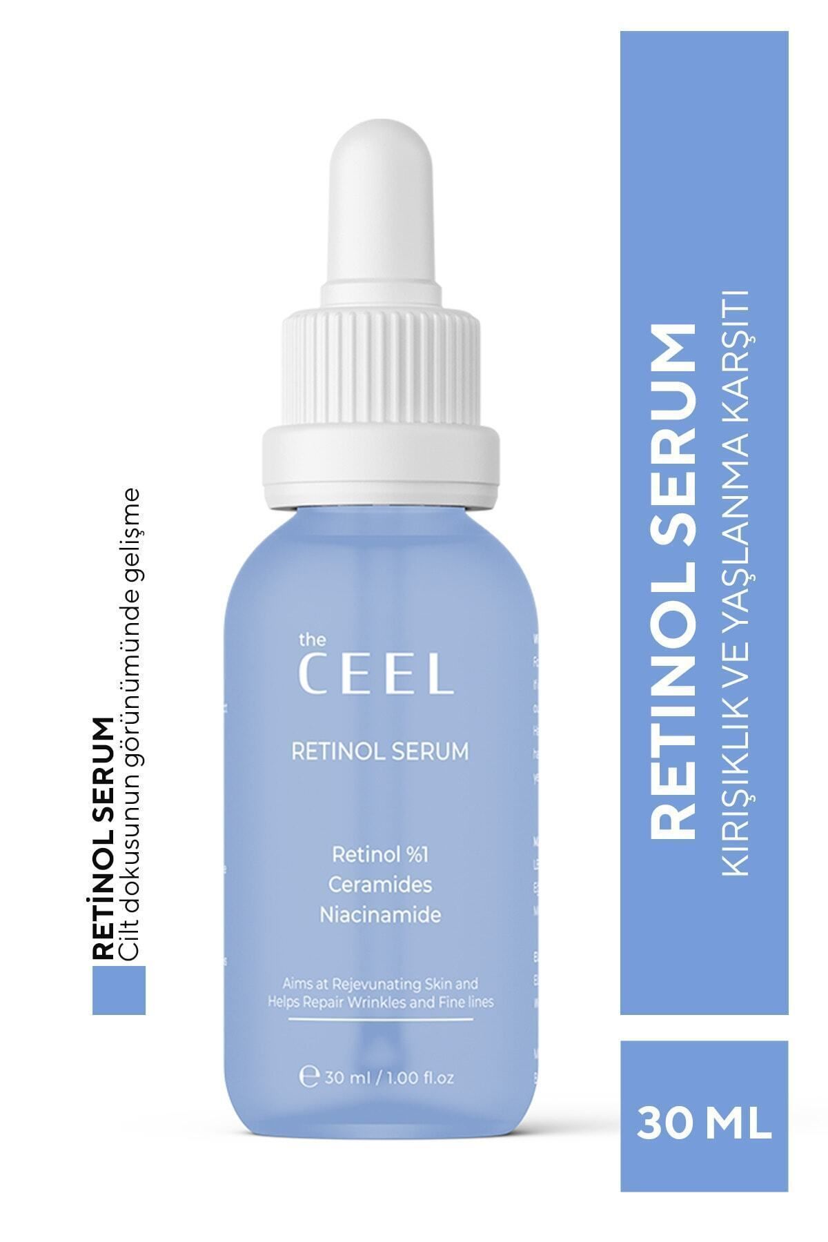 The Ceel Kırışıklık ve Yaşlanma Karşıtı Aydınlatıcı Retinol Serum Ascorbıc Acıd, %1 Retinol & Ceramides 30 ml