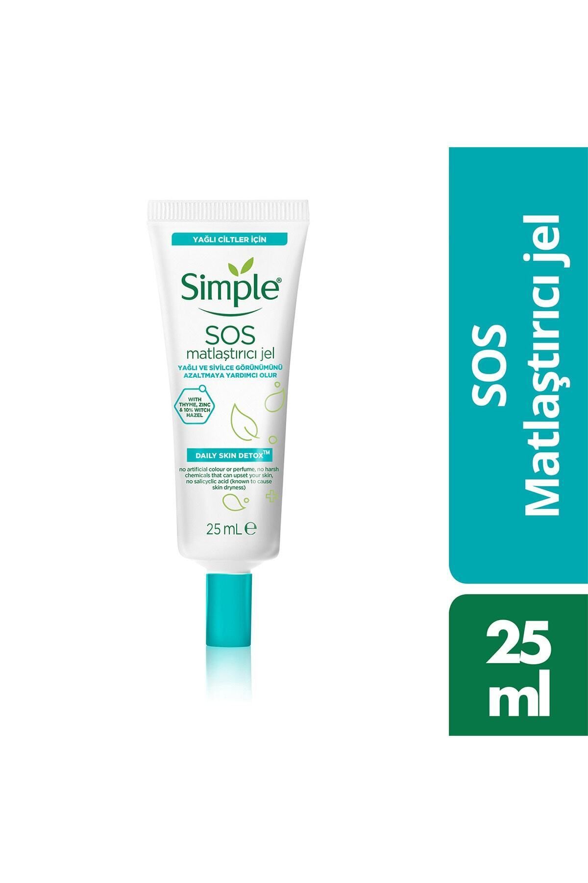 Simple Daily Skin Detox SOS Matlaştırıcı Jel Yağlı Ve Sivilceli Görünümü Azaltmaya Yardımcı 25 ml