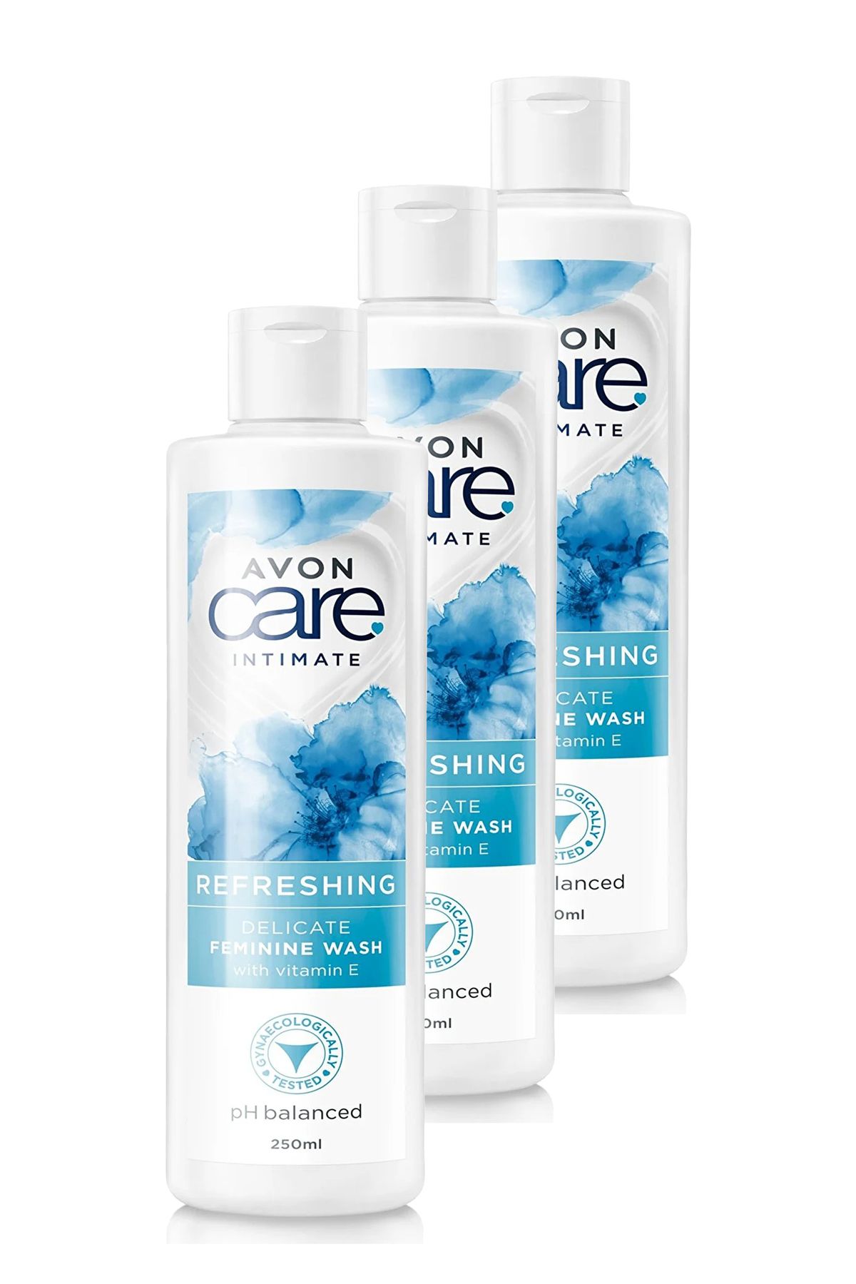 Avon Care Intimate Refreshing E Vitamini İçeren Dış Genital Bölge Temizleyici 250 Ml. Üçlü Set