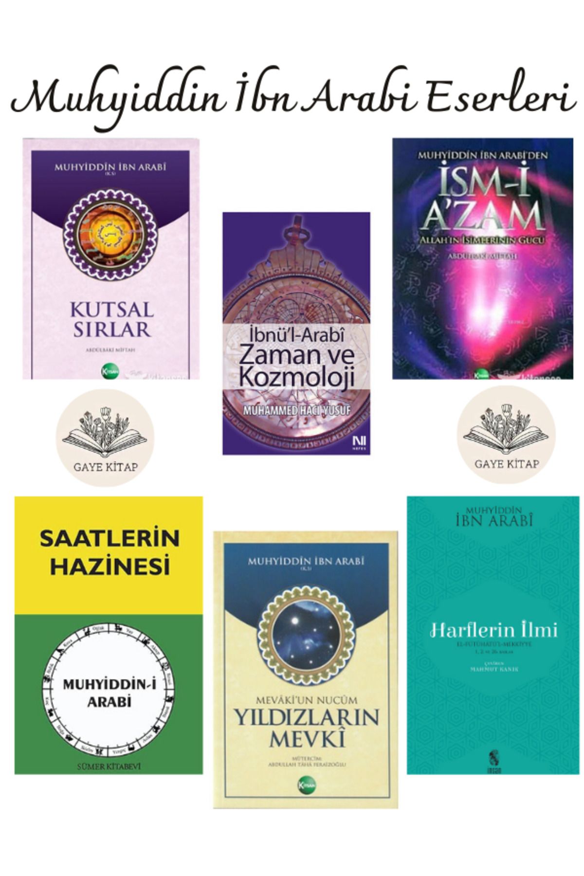 Kitsan Yayınları Muhyiddin İbn Arabi Eserleri 6 Kitap SET