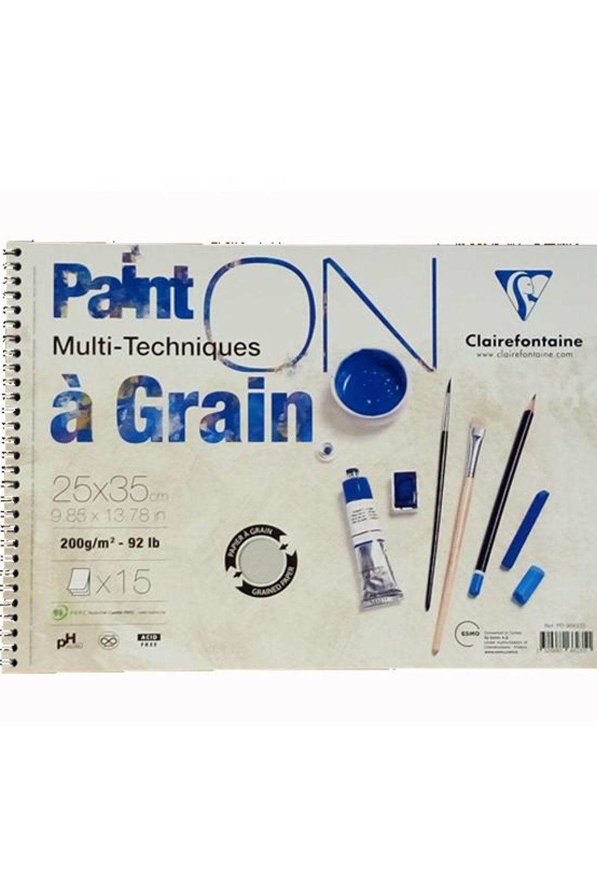 Clairefontaine Claırefontaıne Resim Defteri Paınt-On A Graın Çizim Blok 15 YP 25x35 CM 200 GR