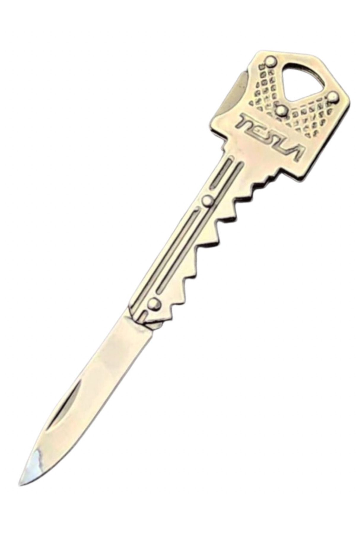 KnivesAndWeapons TESLA Anahtar Bıçak Gizli Bıçak Anahtar Görünümlü Standart Anahtar Boyutu Taktikal Paslanmaz Çelik