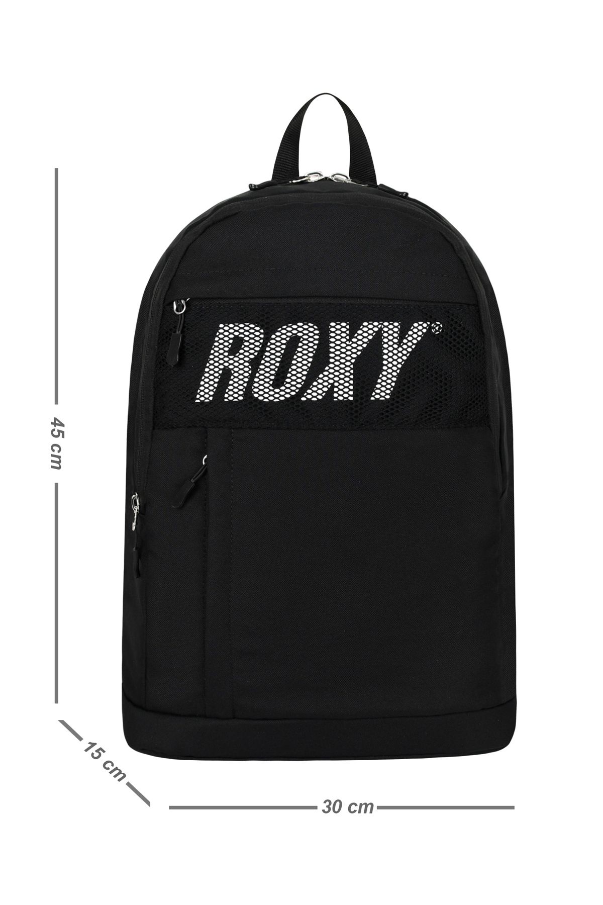 Roxy Unisex Düz Siyah Günlük Seyahat Sırt Çantası