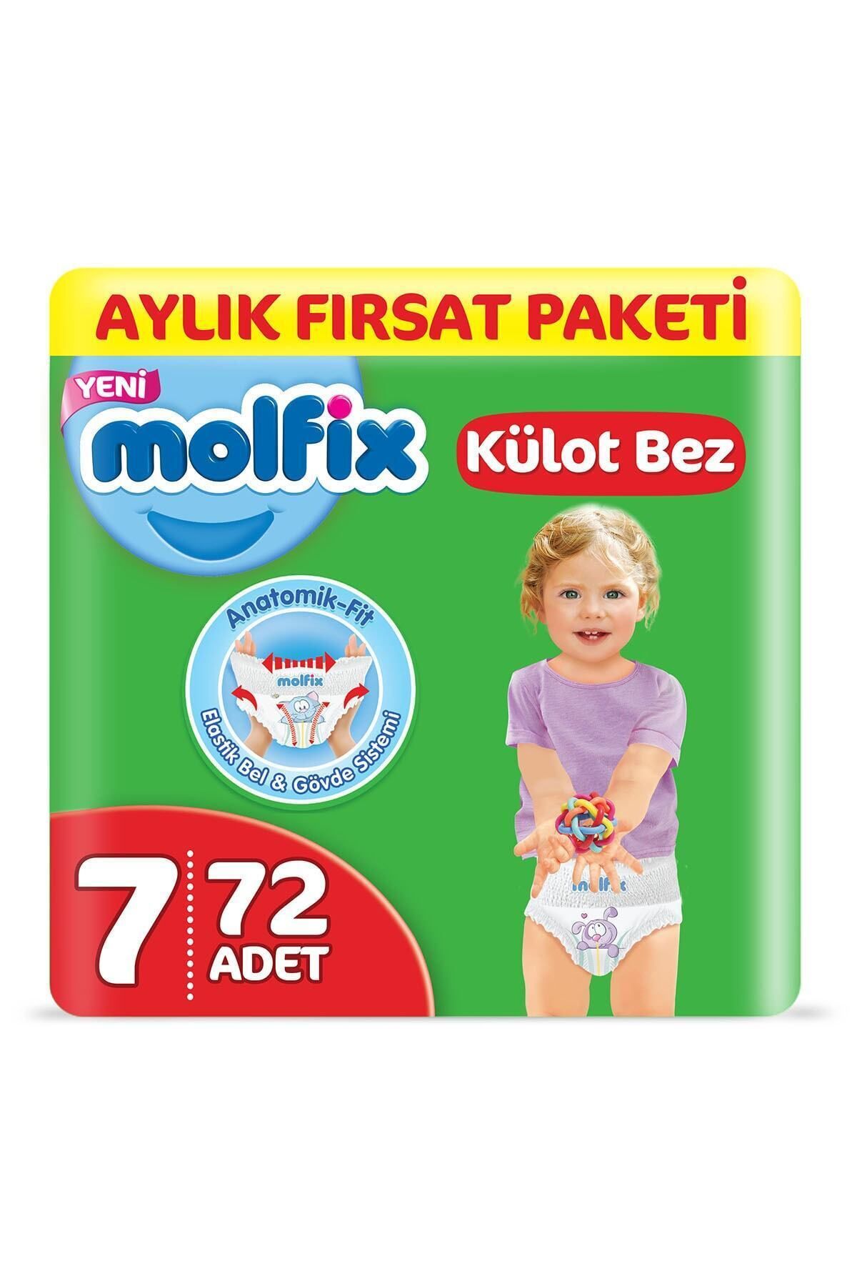 Molfix Külot Bez 7 Beden xx Large Aylık Fırsat Paketi 72 adet