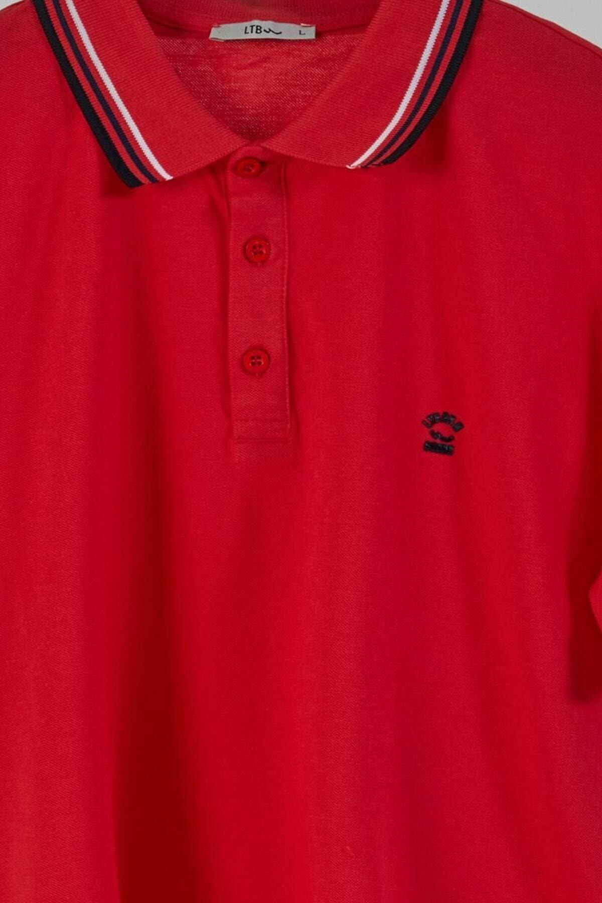 Ltb Erkek  Kırmızı Polo Yaka T-Shirt 012208408360890000