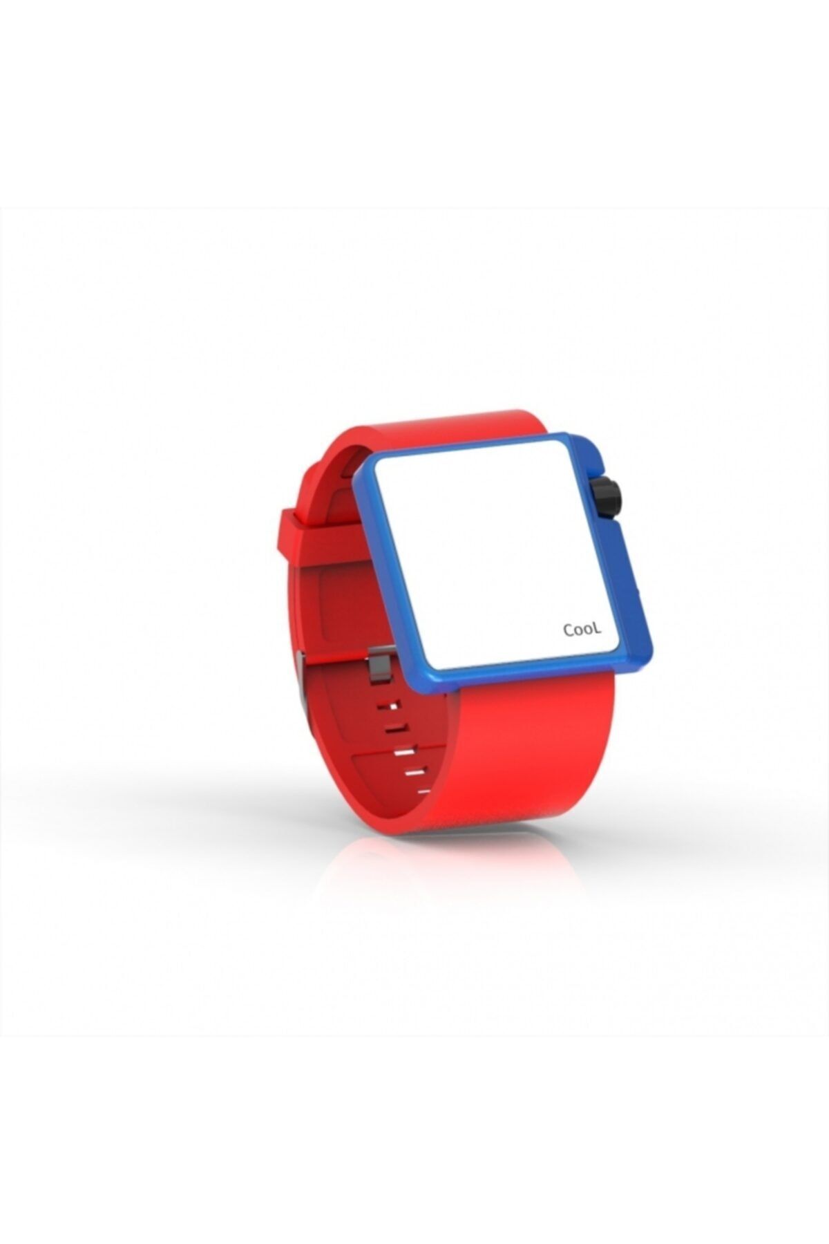 Cool Watch Tunçkol - - Mavi Edition - Kırmızı Kayış Unisex Kol Saati