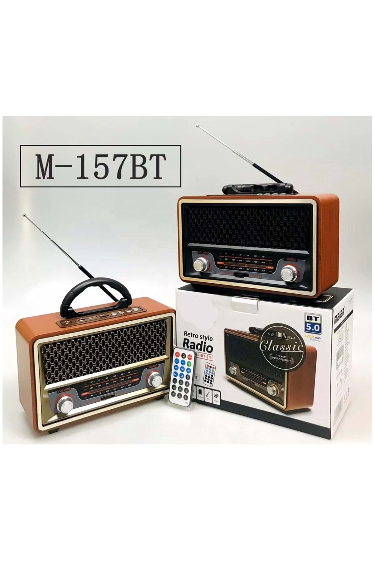Sezy M-157bt Şarjlı Nostaljik Radyo Usb/sd/mp3/bluetooth