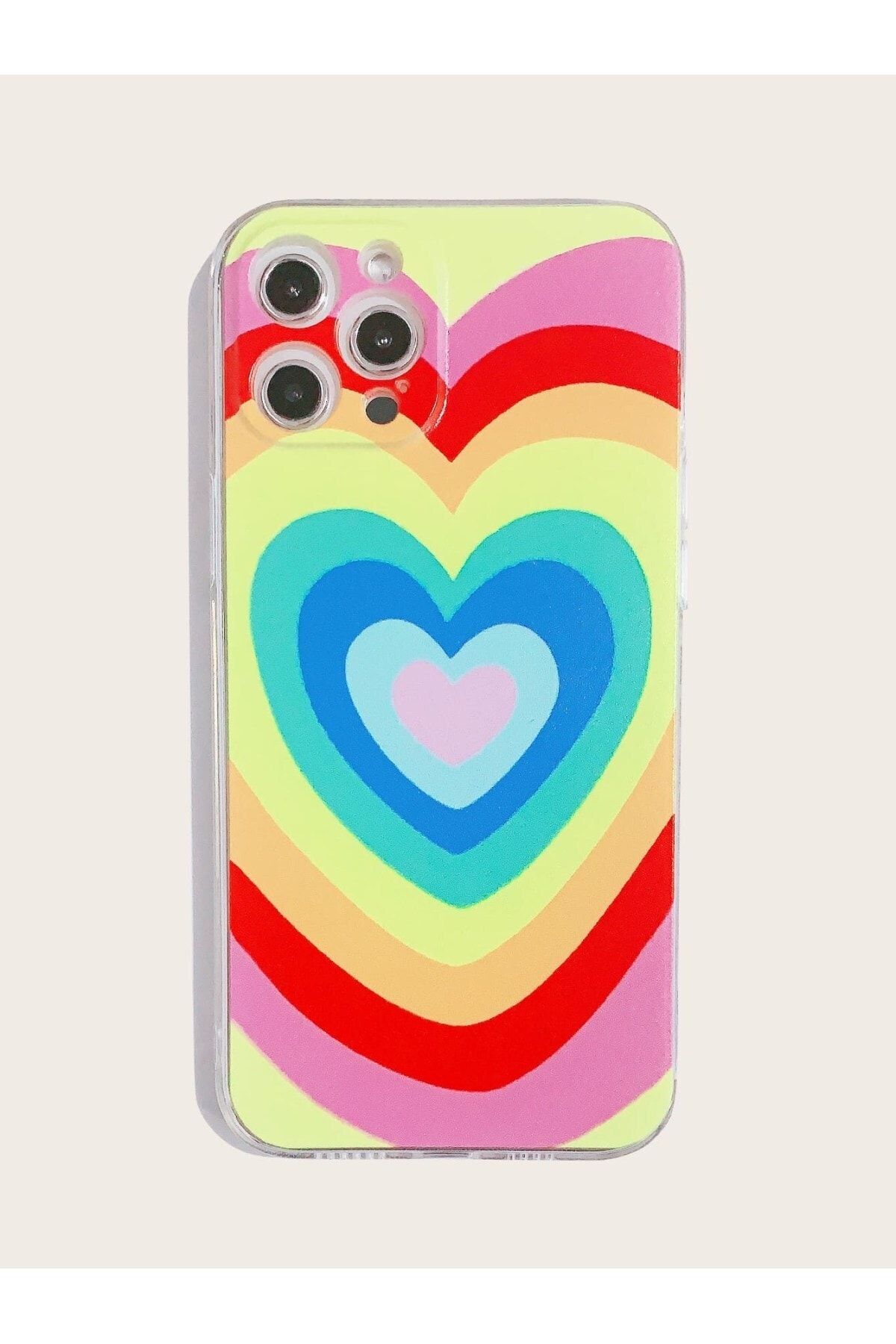 Mobildizayn Lg G5 Çok Renkli Kalp Desenli Şeffaf Kılıf