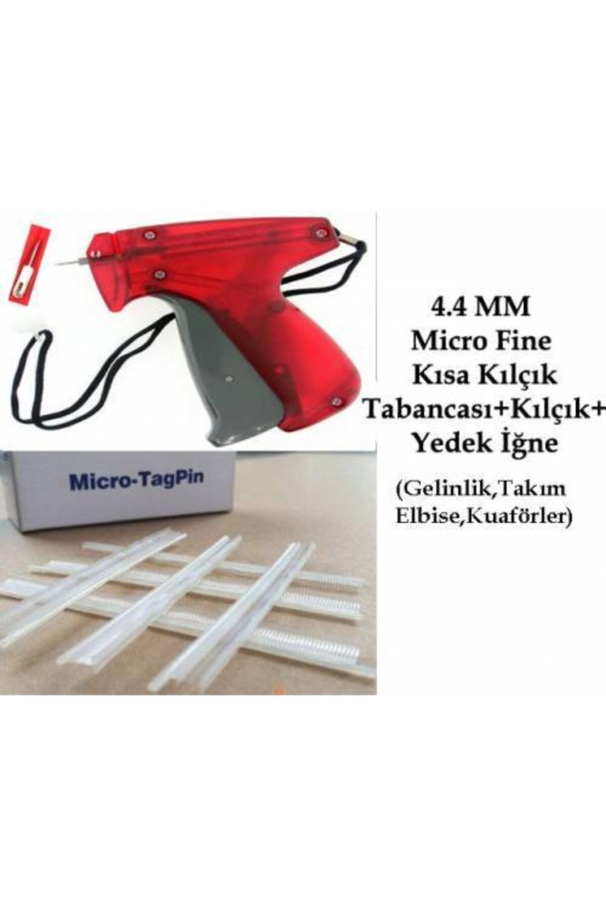 Tokıa 4.4 Mm Micro Fine Kısa Seffaf Kılçık Ve Etiket Takma Tabancası (kuaför-takım Elbise-gelinlikçiler)