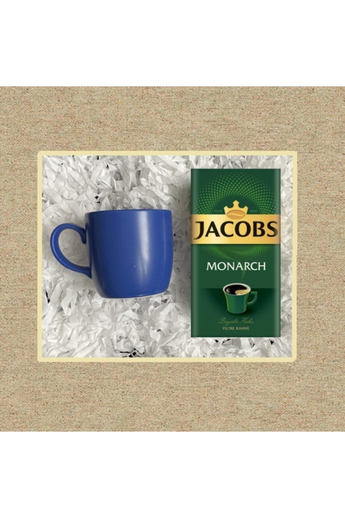 Jacobs Monarch 250 gr + Mavi Kupa Bardak Hediye Seti