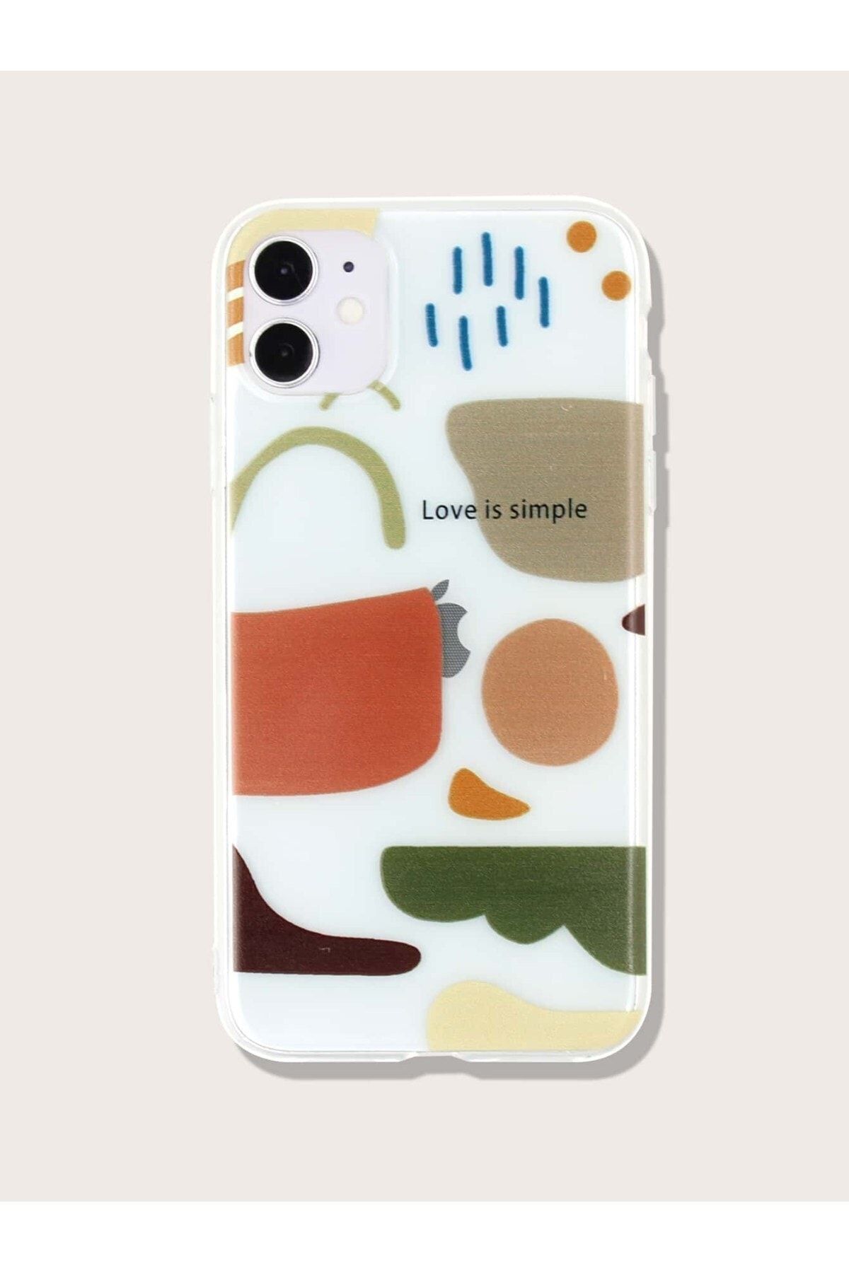 Mobildizayn Huawei Y6 Uyumlu Love Is Simple Yazılı Desenli Şeffaf Kılıf