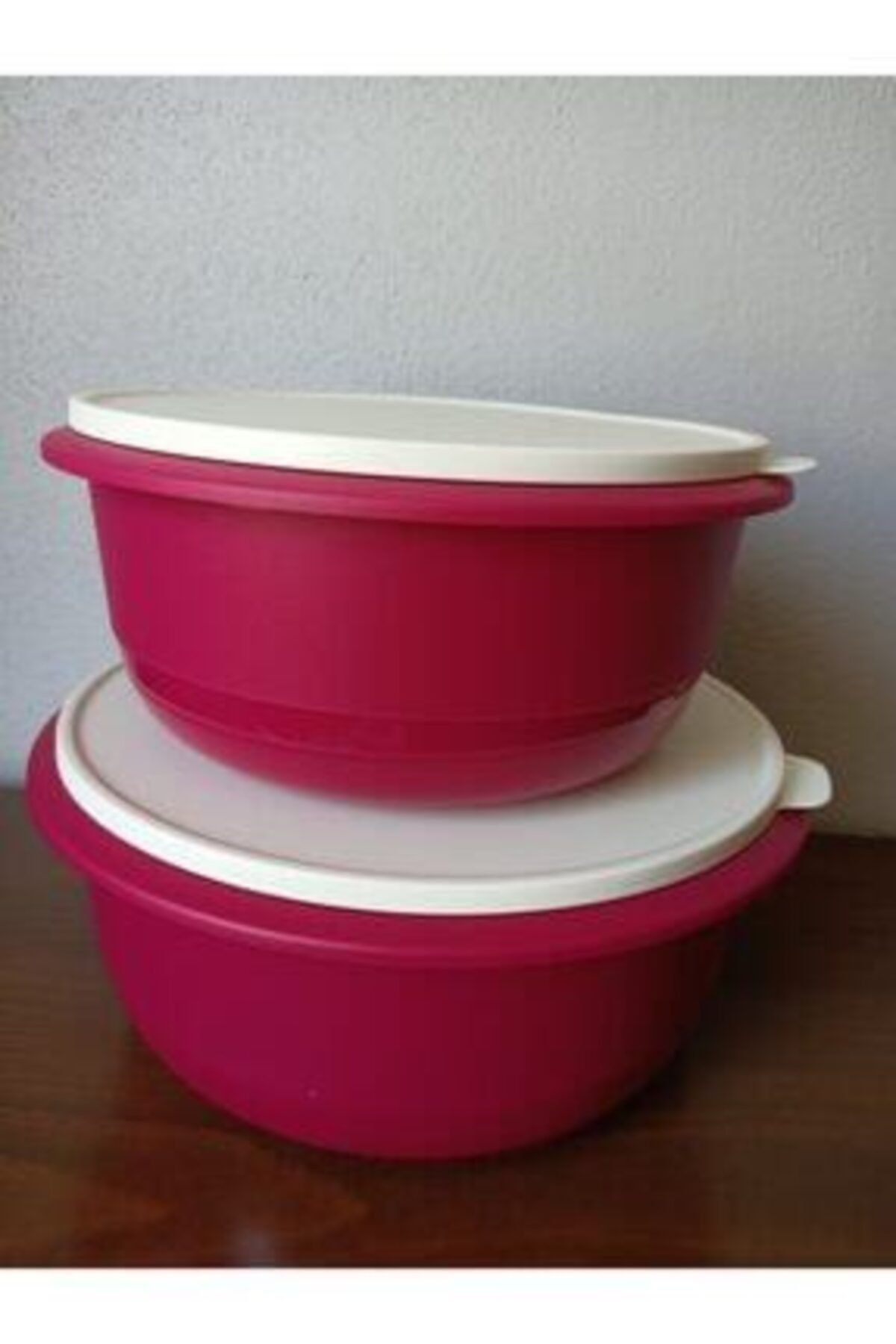 Tupperware Miksim Fuşya Mayalama Yoğurma Karıştırma Kabı 2'li Set