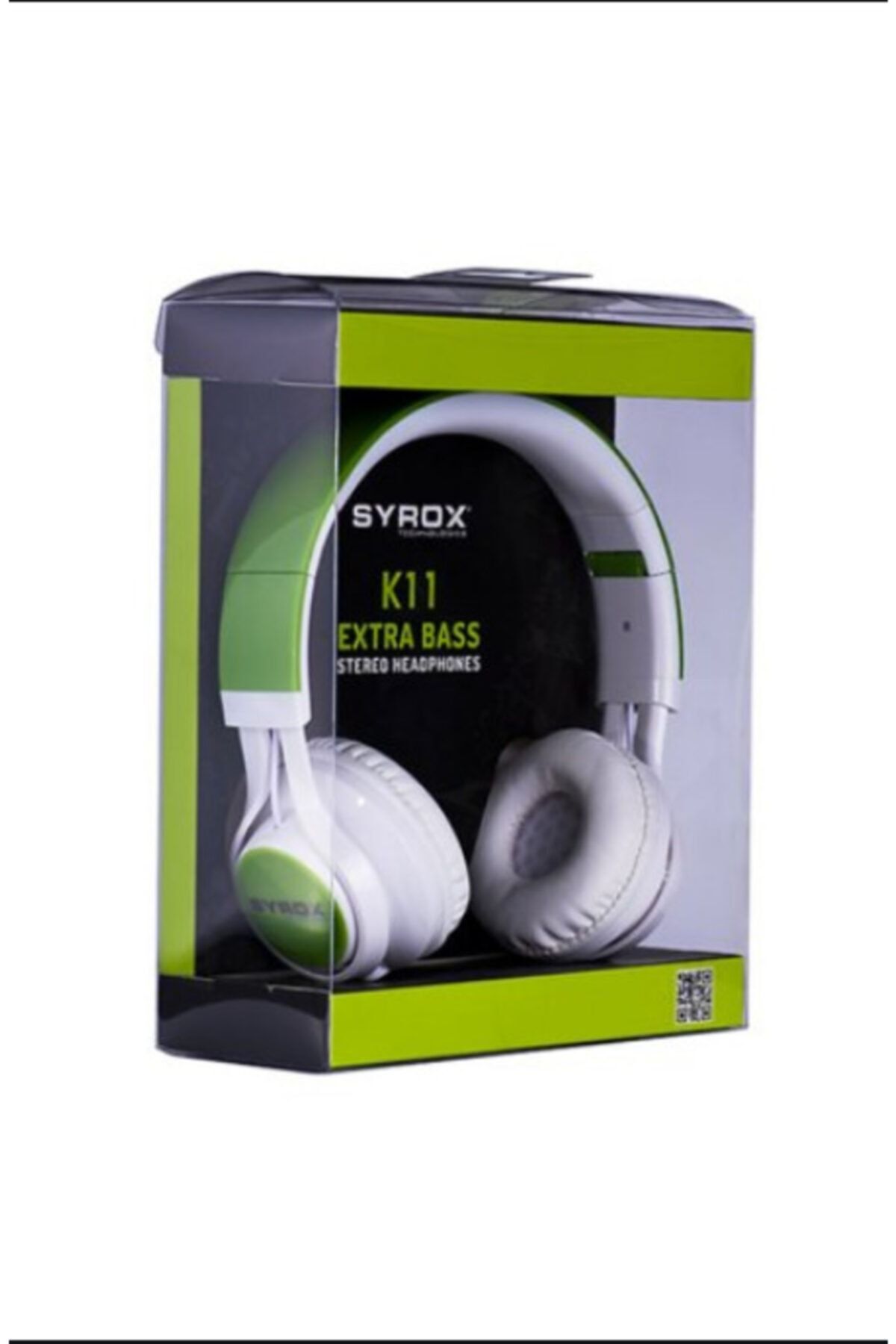 Syrox Yeşil Kulaküstü Mikrofonlu Aux Kablolu Kulaklık K11
