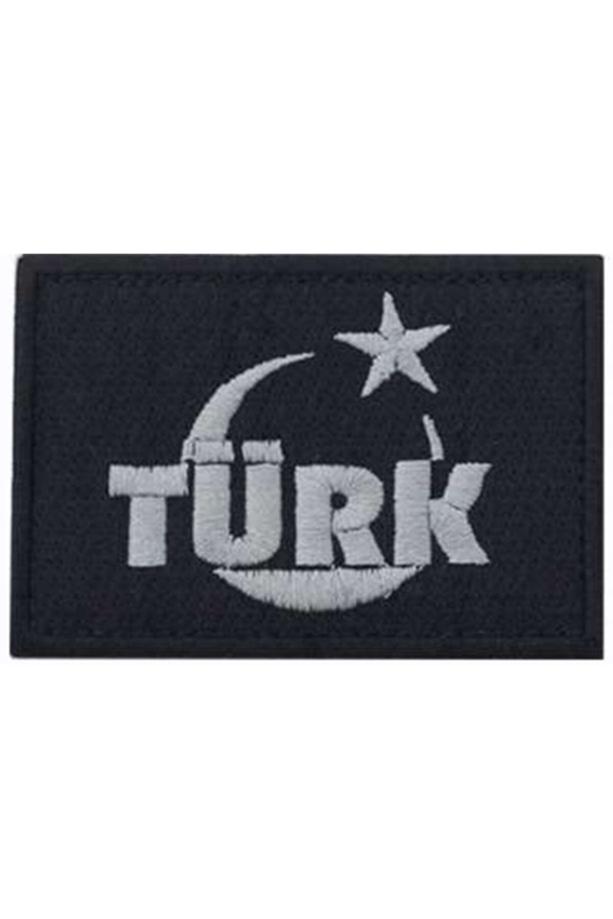 Sim Nakış Türk Bayrak Nakış Işleme Arma Patch Peç 6×8 Cm Siyah