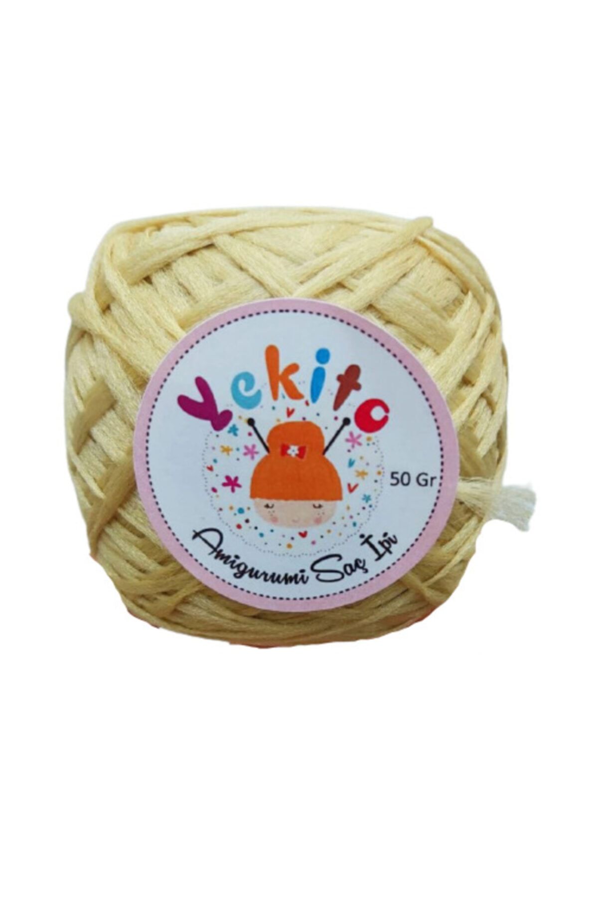 yekito Amigurumi Saç Ipi 50gr No 6 Kırık Sarı