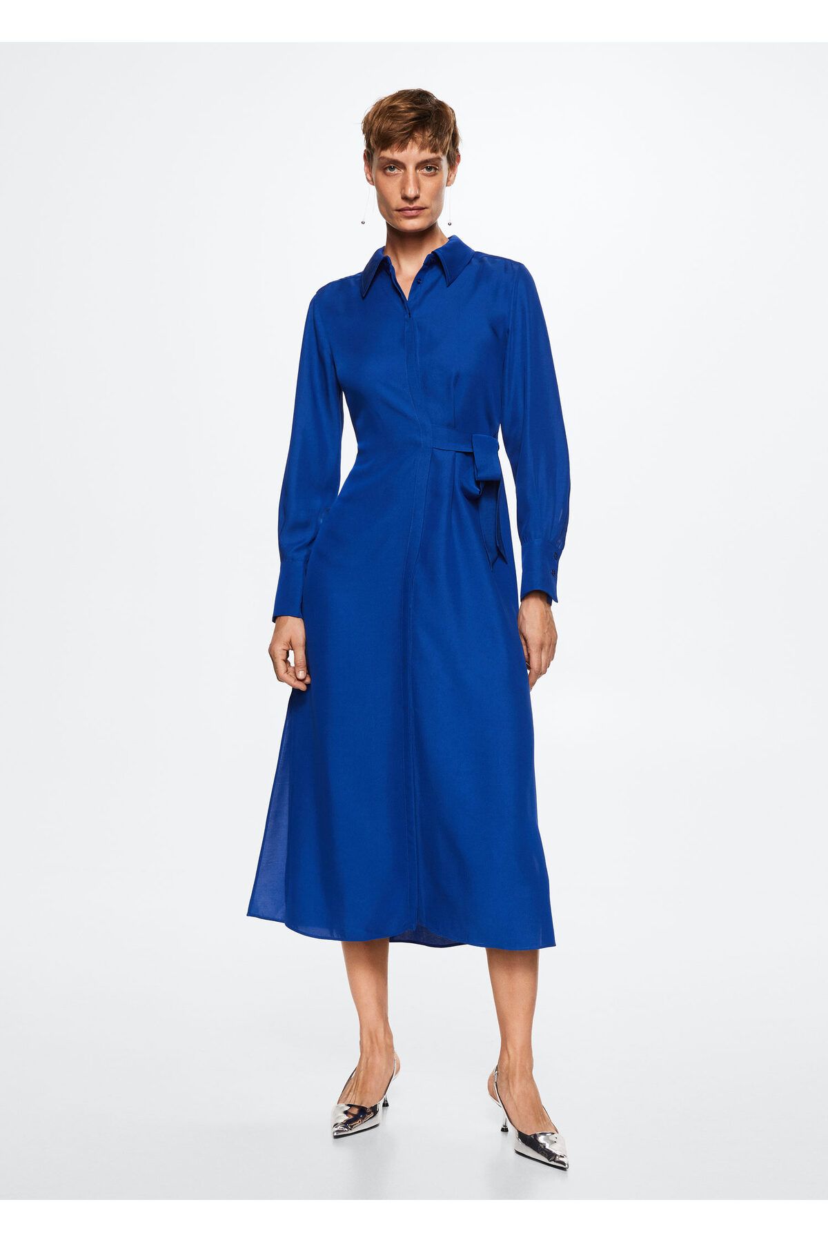 MANGO Mavi Kadın Elbise  37093851