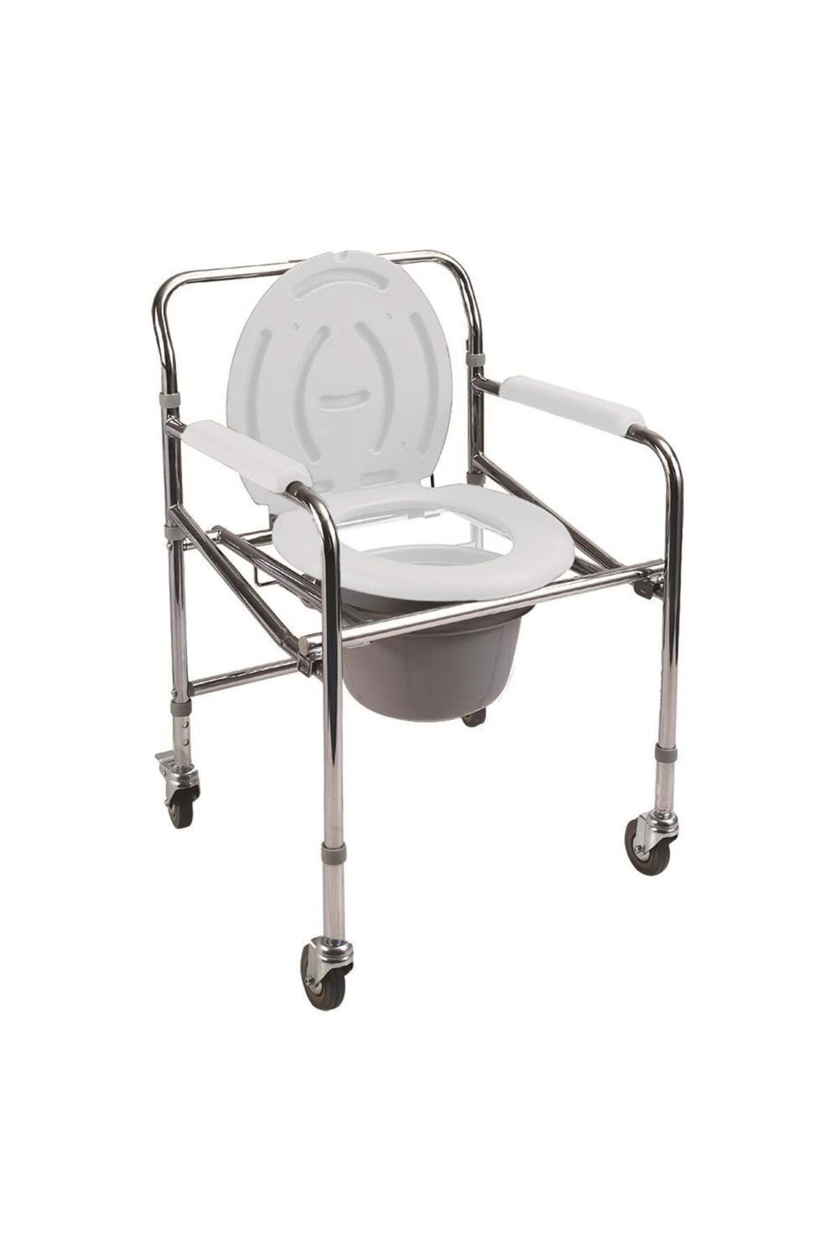 Genel Markalar Poylin P561 Komot Klozetli Tekerlekli Banyo Tuvalet Sandalyesi