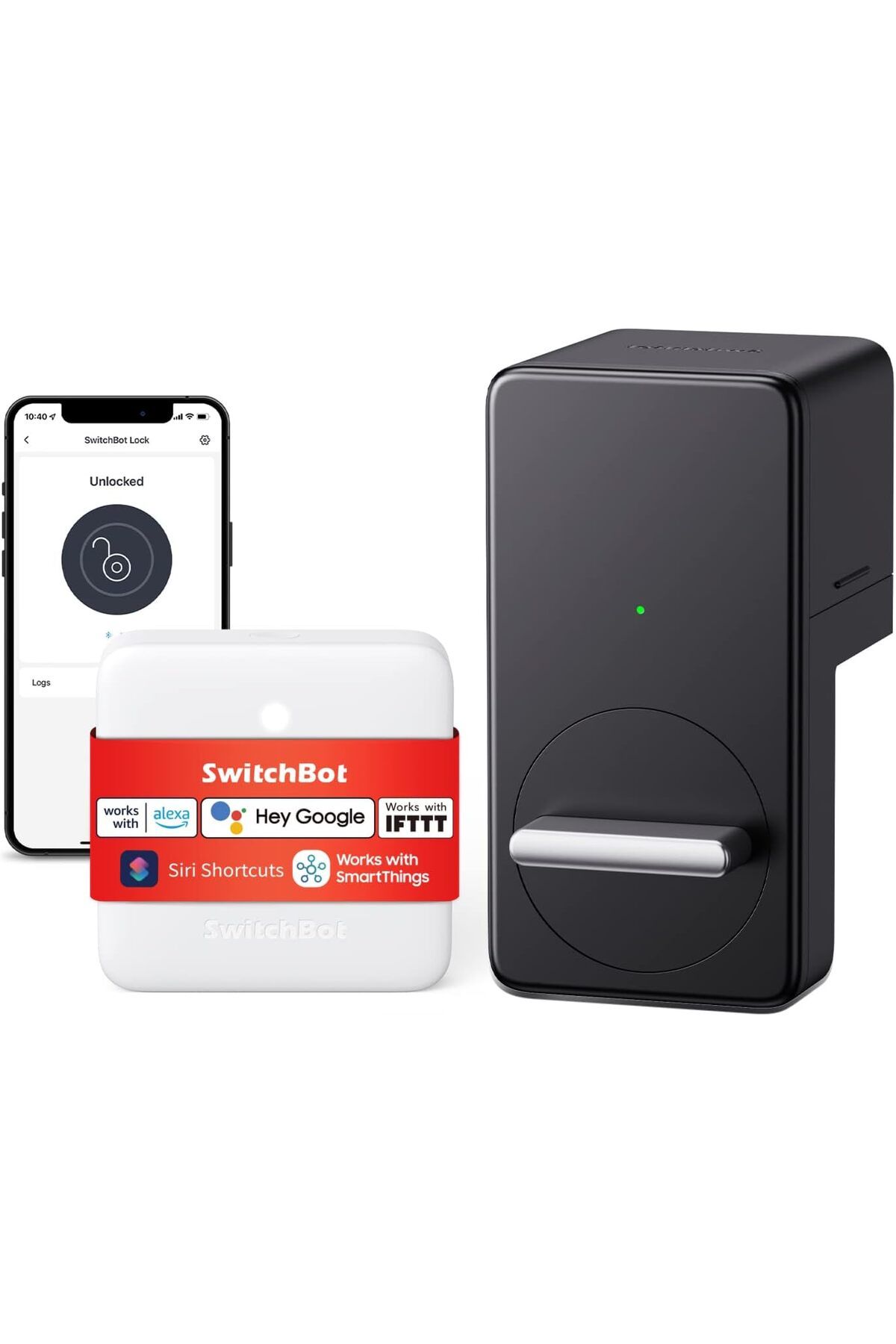 SwitchBot WiFi Akıllı Kilit ve Hub Mini Kiti - Uygulama Aracılığıyla Kapıyı Açmak ve Kapatmak için Akıllı