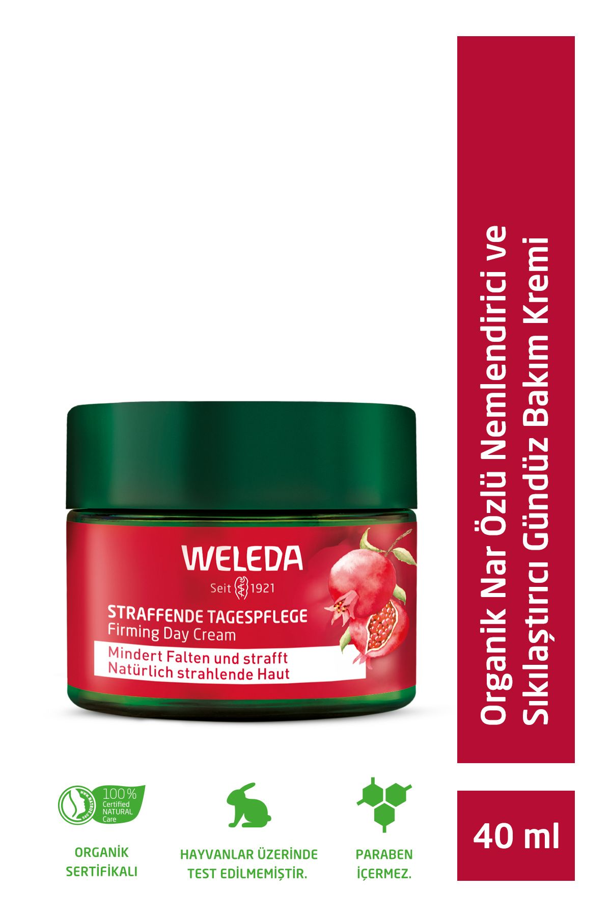 Weleda Pomegranate & Maca Peptides Organik Nar Özlü Sıkılaştırıcı Gündüz Bakım Kremi 40ml