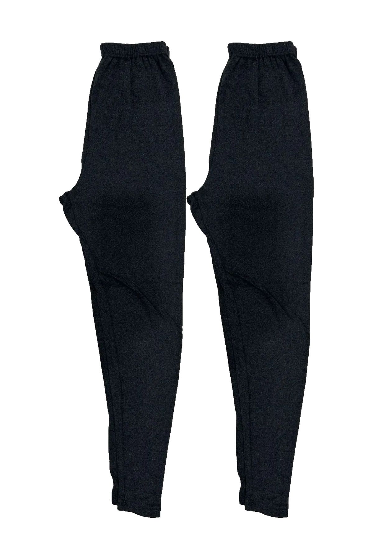 comstar 2'li Siyah Rahat Yumuşak İçlik Tayt, Pantolon Altı İçlik, İçlik Pijama, Kışlık İçlik Giyim