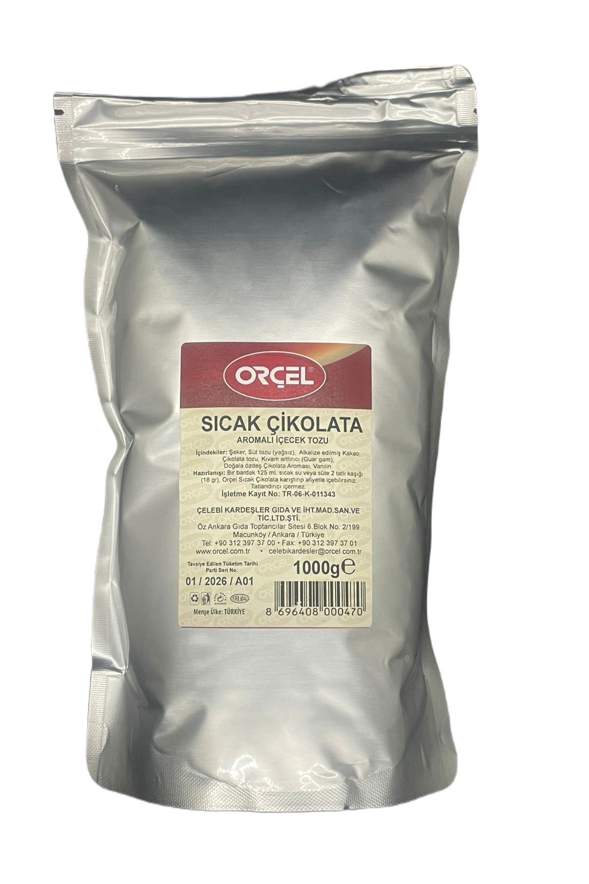 ORÇEL Sıcak Çikolata 1 Kg.