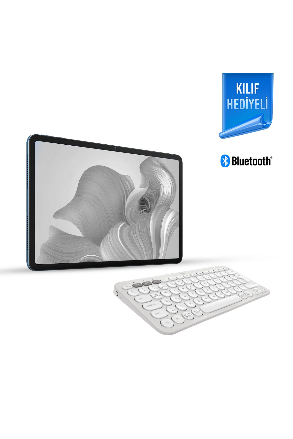 Honor Pad 8 4GB 128GB Tablet HEY-W09 + Logitech K380s Bluetooth Klavye -Beyaz 920-011860