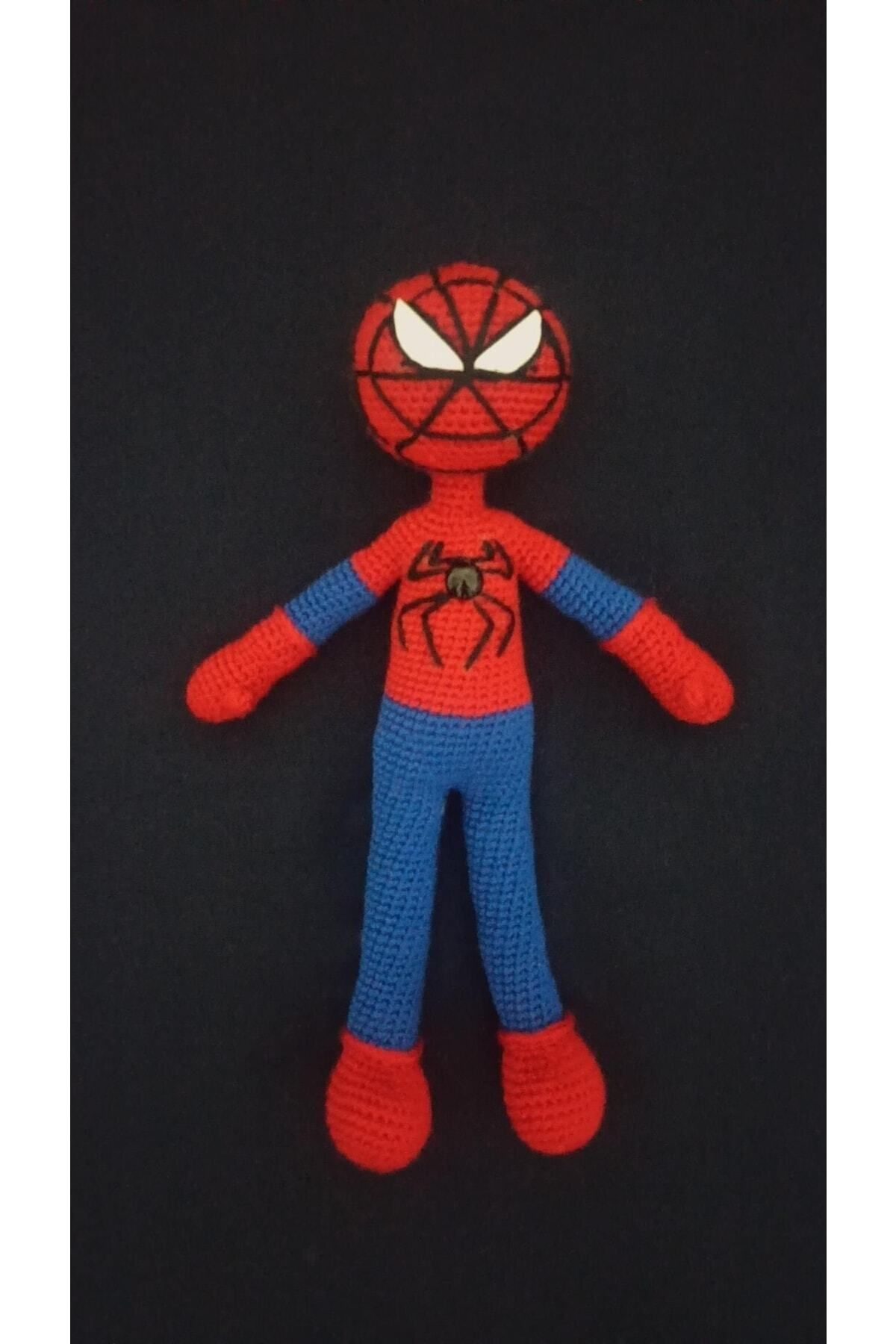 S&k Collection Amigurumi Organik Spiderman (örümcek Adam) Örgü Bebek Oyuncak