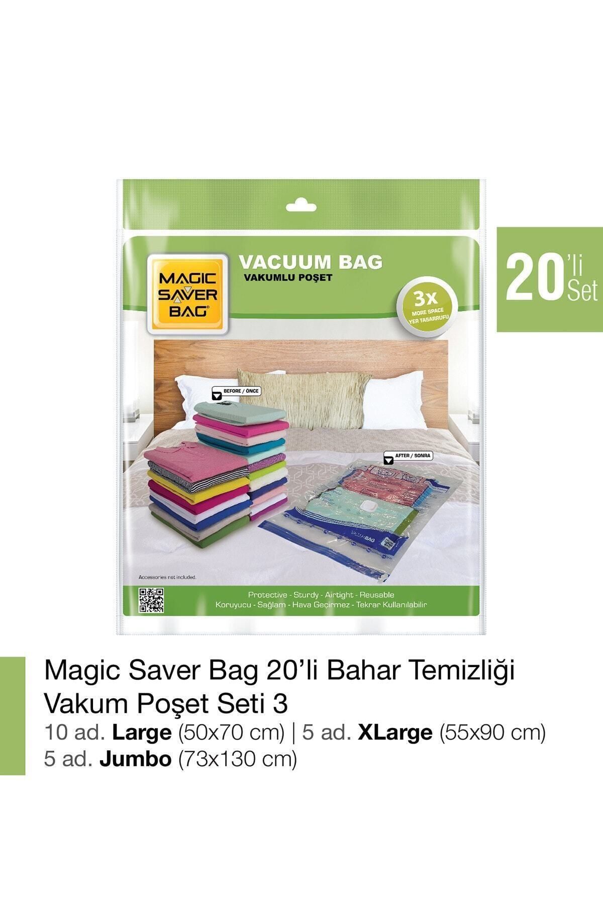 Magic Saver Bag 20’li  Vakumlu Poşet Set-3