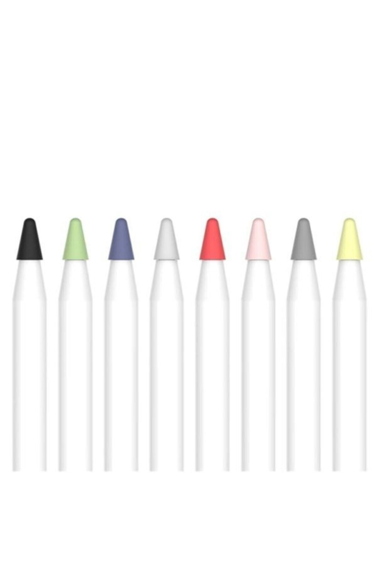 NANOSPACE Apple Pencil 1. Ve 2. Nesil İle Uyumlu Kalem Ucu Koruyucu Silikon Kapak 10'lü Renk
