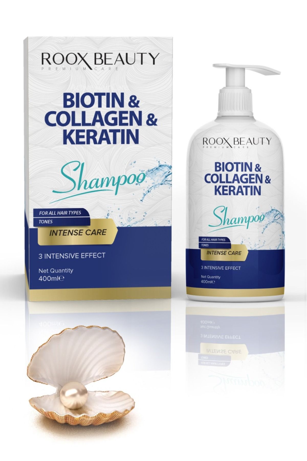 Roox Beauty Biotin - Kolajen - Keratin Katkılı Vitamin Bakım Şampuanı 400 Ml