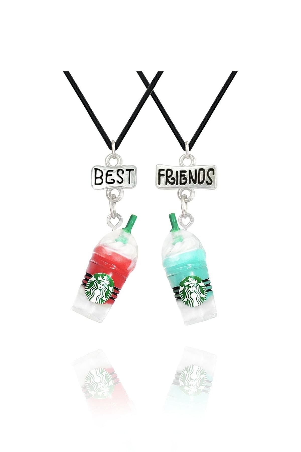 Bear&Pear Starbuck Best Friends Kolye 2'li Arkadaşlık Kolyesi