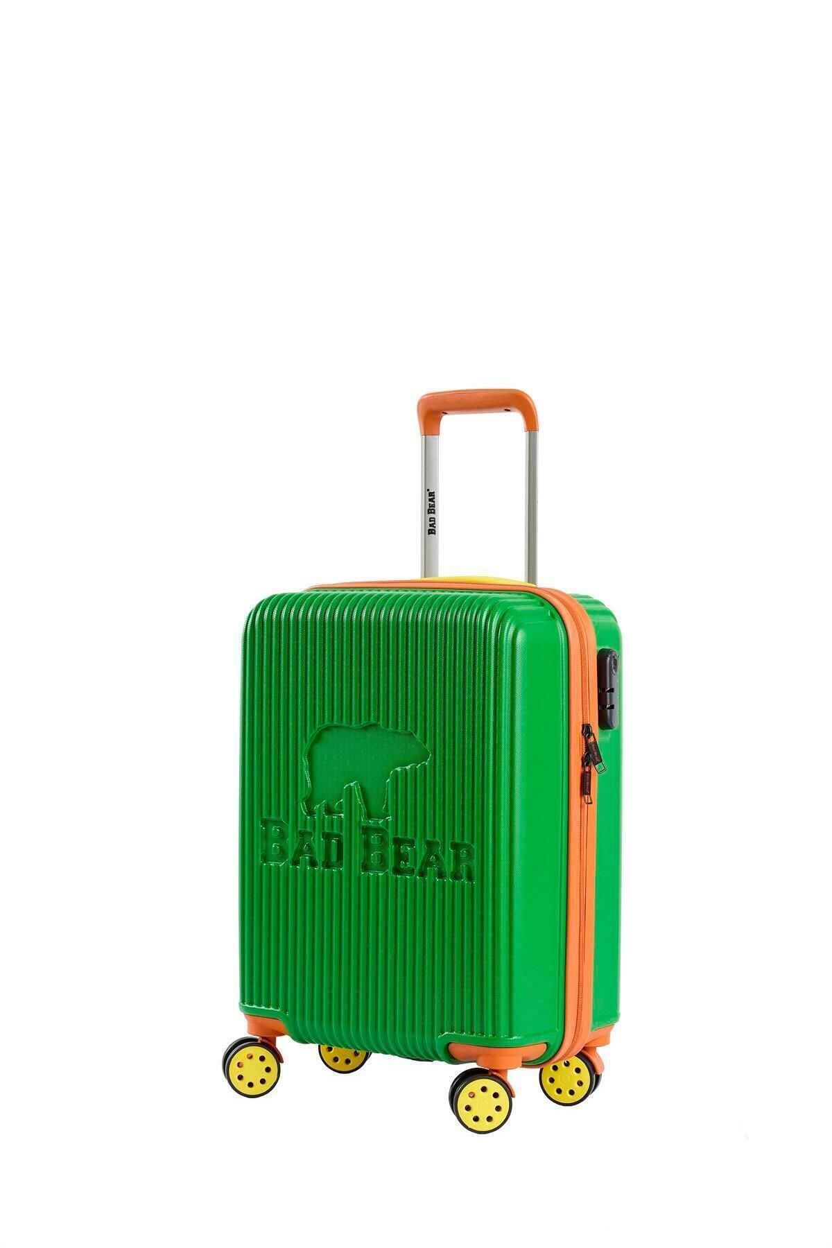 Bad Bear Logo Yeşil Kabin Boy Tekerlekli Abs Valiz 40 Lt.