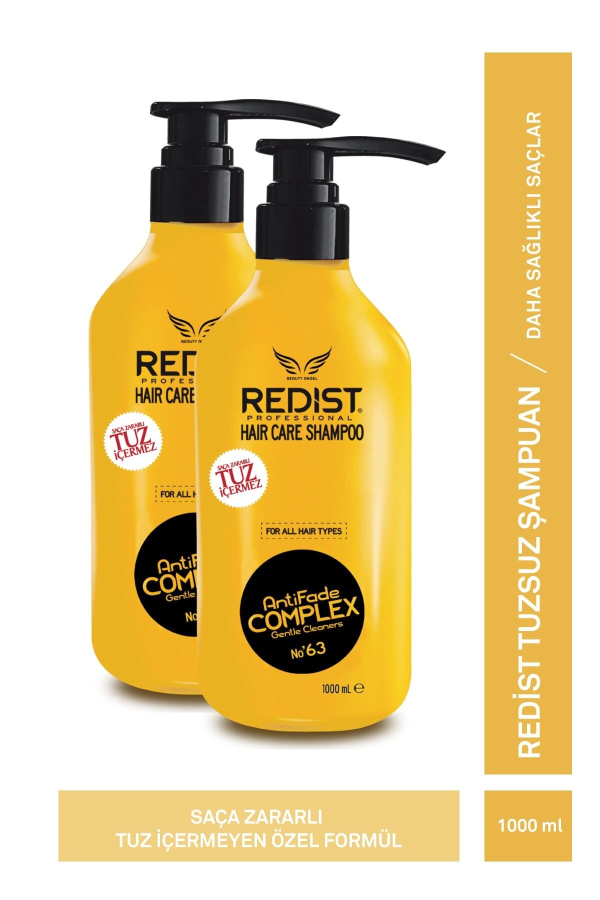Redist Faydalı, Onarıcı Tuzsuz Şampuan 2 Adet 1000 ml Unisex Ürün, Tuz Içermez Tüm Saçlar