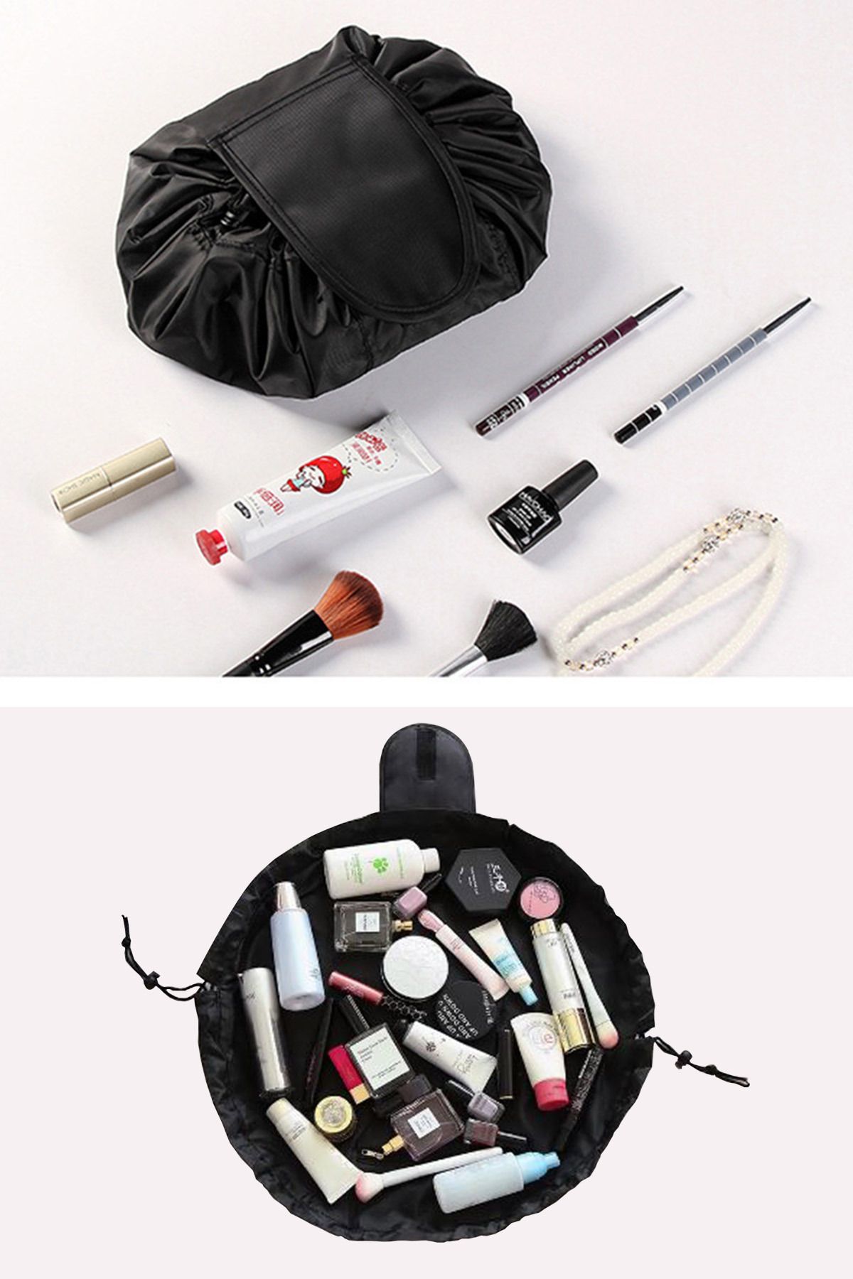 Woys Bags Büzgülü Makyaj Çantası - Makyaj Organizer Çanta