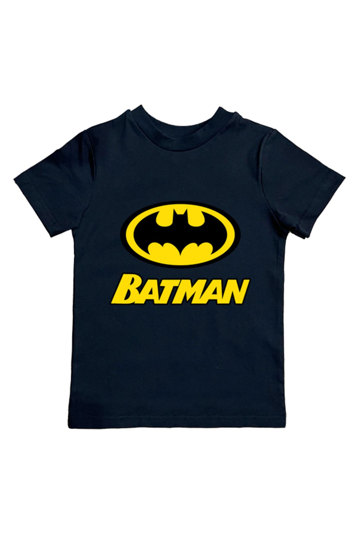 Batman baskılı pamuklu penye kumaş yazlık çocuk tişört