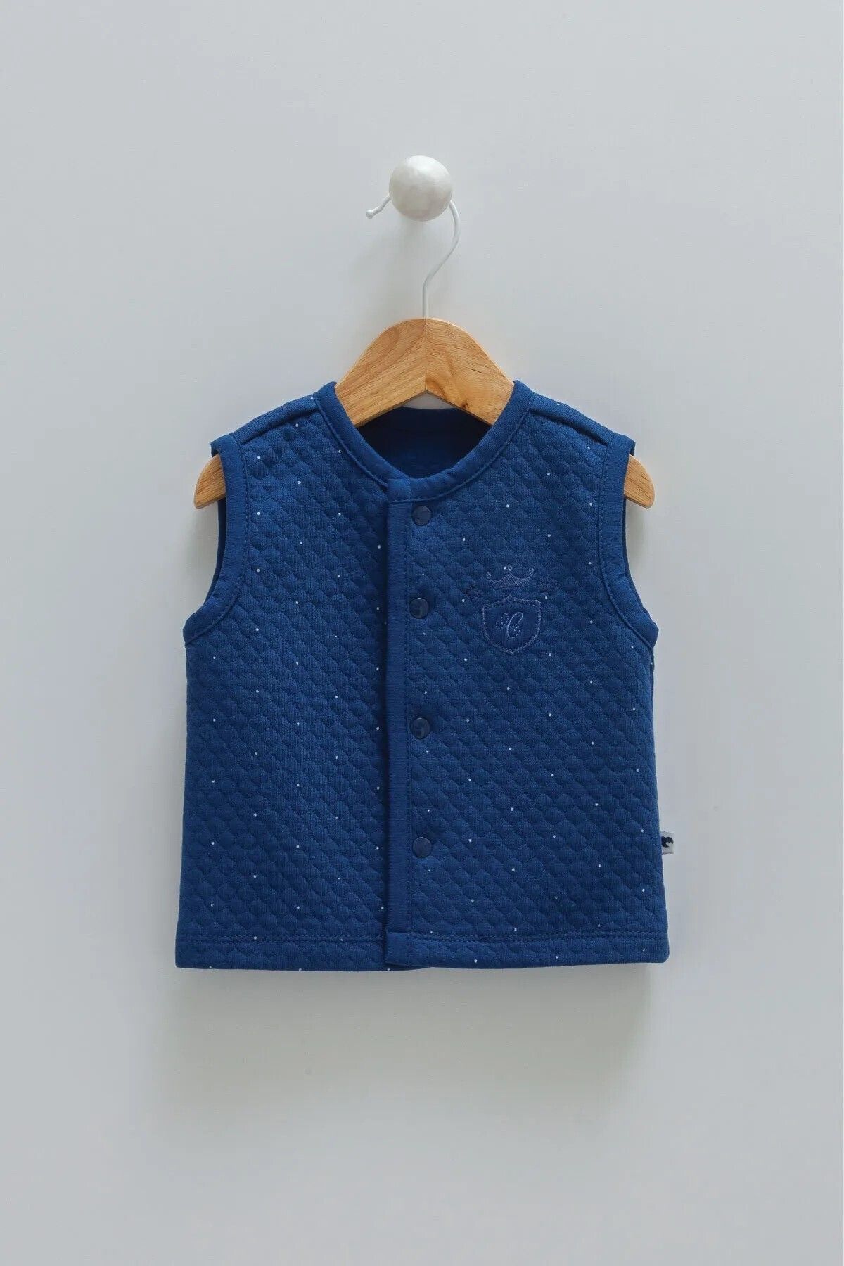 Caramell %100 PAMUKLU KAPİTONE BEBEK YELEĞİ ( BABY VEST )