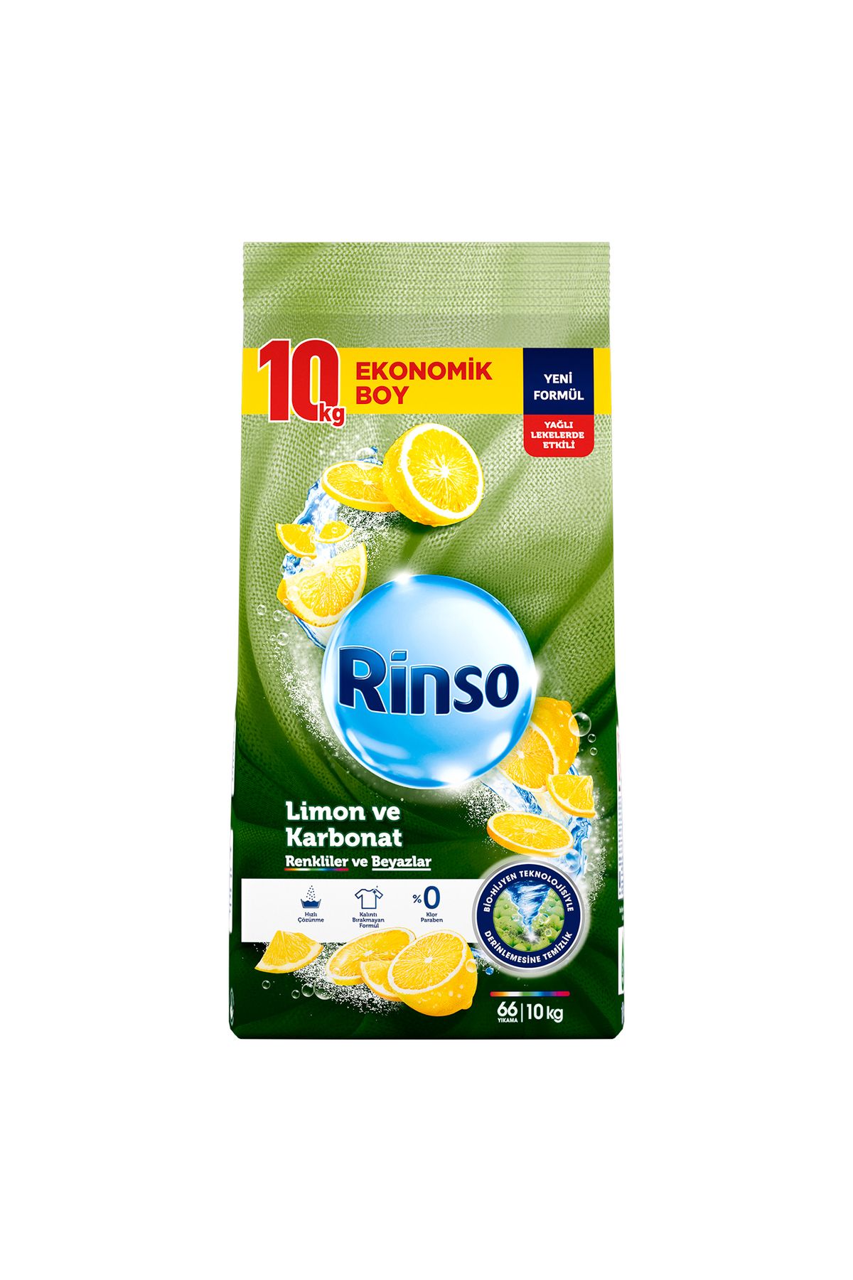 Rinso Toz Çamaşır Deterjanı Limon Ve Karbonat Renkliler Ve Beyazlar Için 10 Kg X1