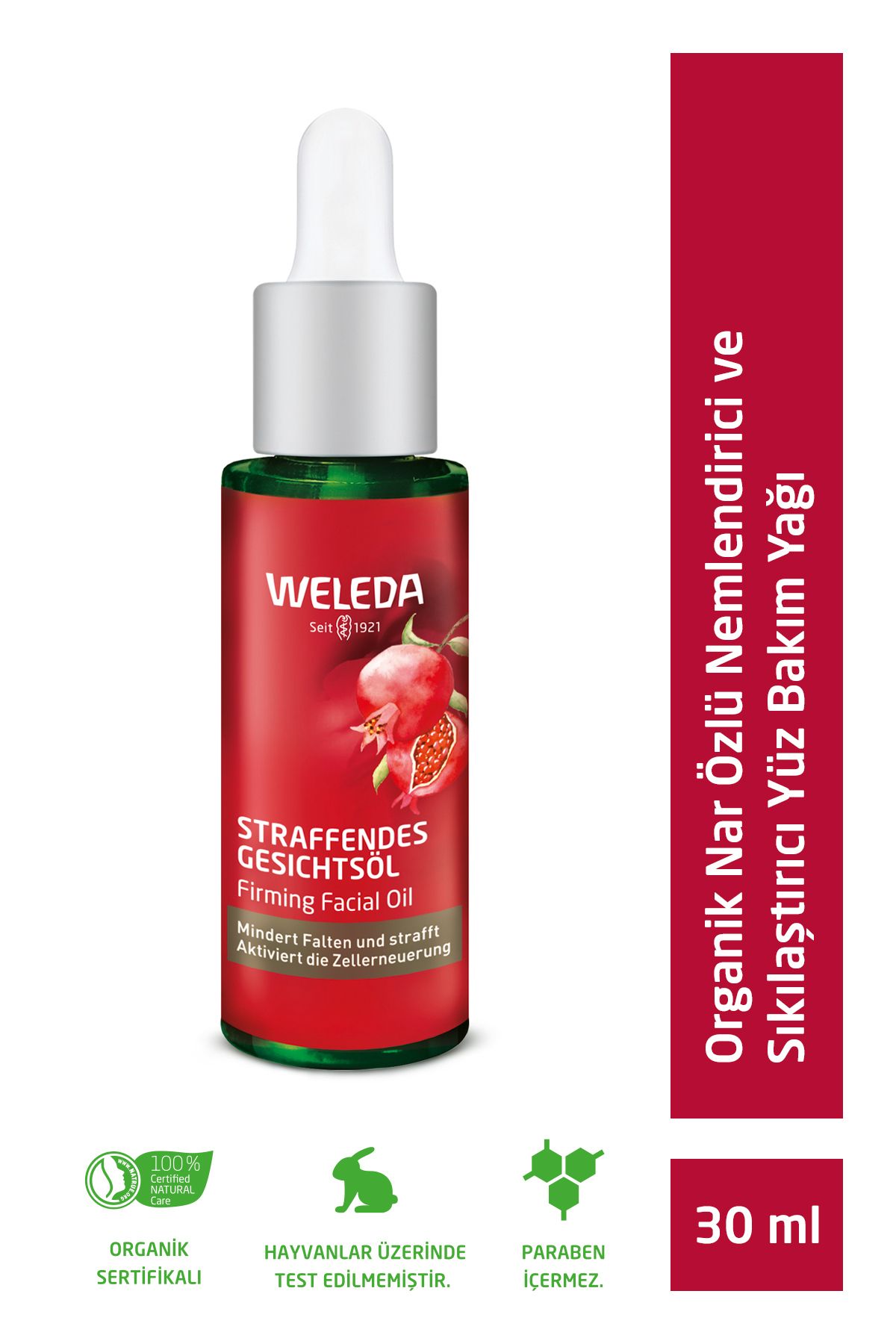 Weleda Pomegranate Firming Organik Nar Özlü Nemlendirici ve Sıkılaştırıcı Yüz Bakım Yağı 30ml