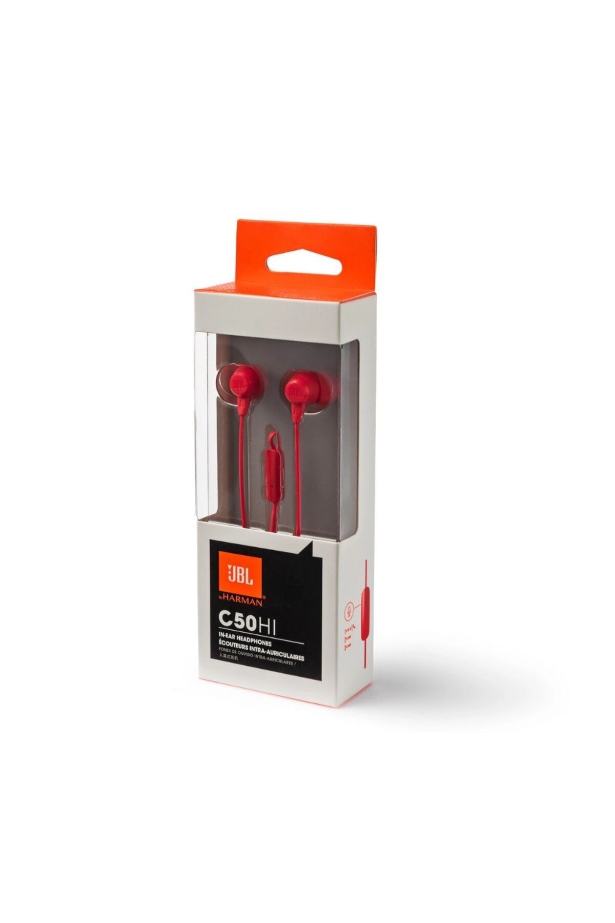 JBL C50HI Mikrofonlu Kablolu Kulak içi Kulaklık Kırmızı