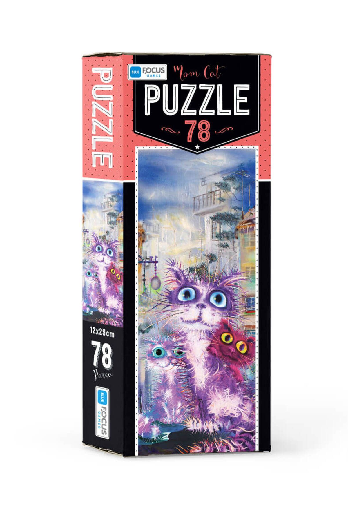Blue Focus 78 Parça Puzzle - Mom Cat