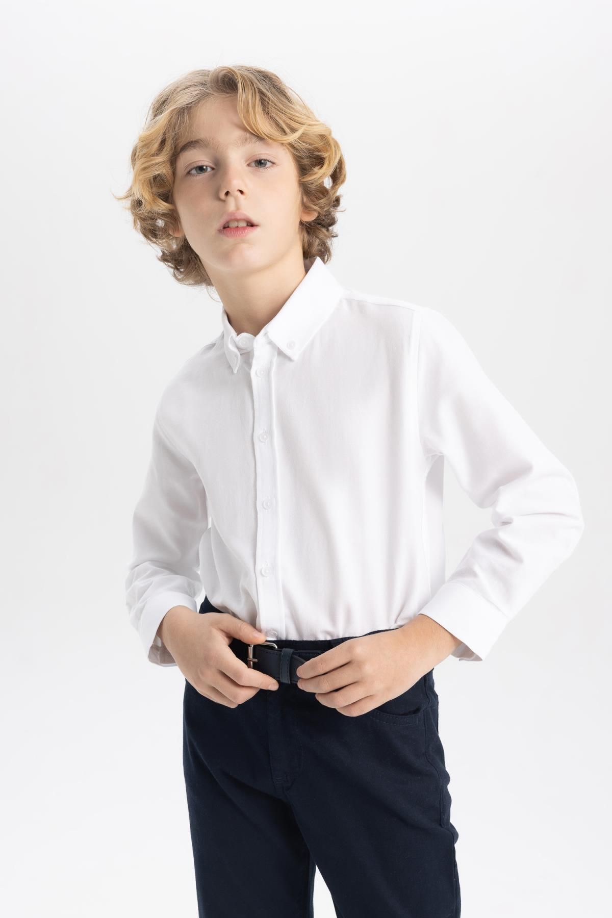 Defacto Erkek Çocuk Oxford Uzun Kollu Gömlek W3215a624sm