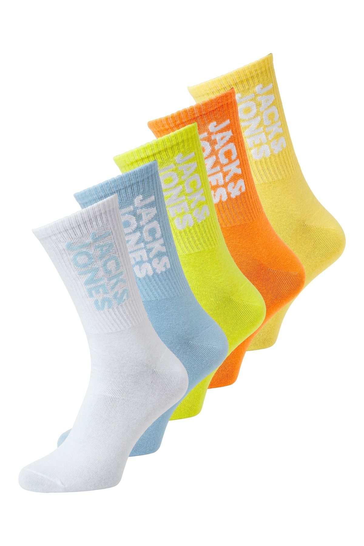 Jack & Jones Jack Jones Jacframe Logo Tennıs Socks 5 Pack Erkek Beyaz Çorap 12251433-01