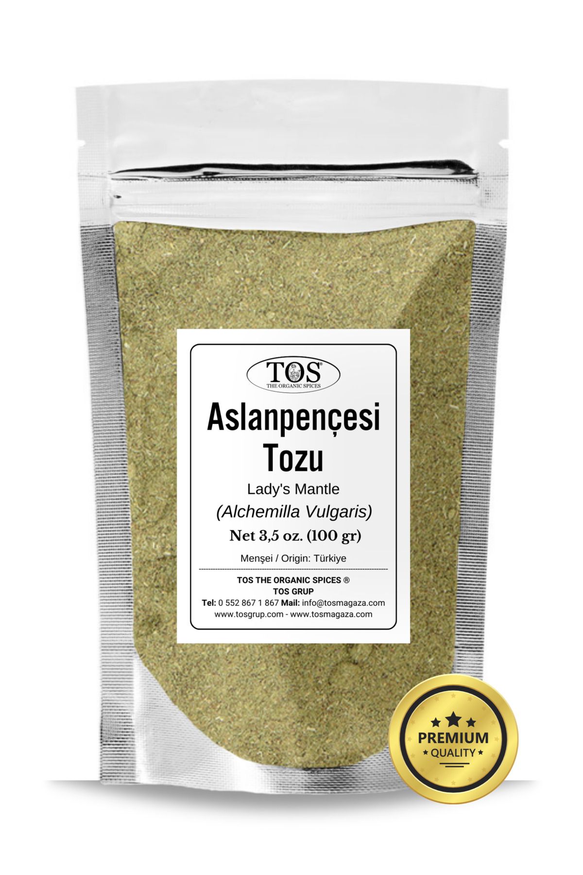 TOS The Organic Spices Aslanpençesi Tozu 100 gr (1. Kalite) Alchemilla Vulgaris